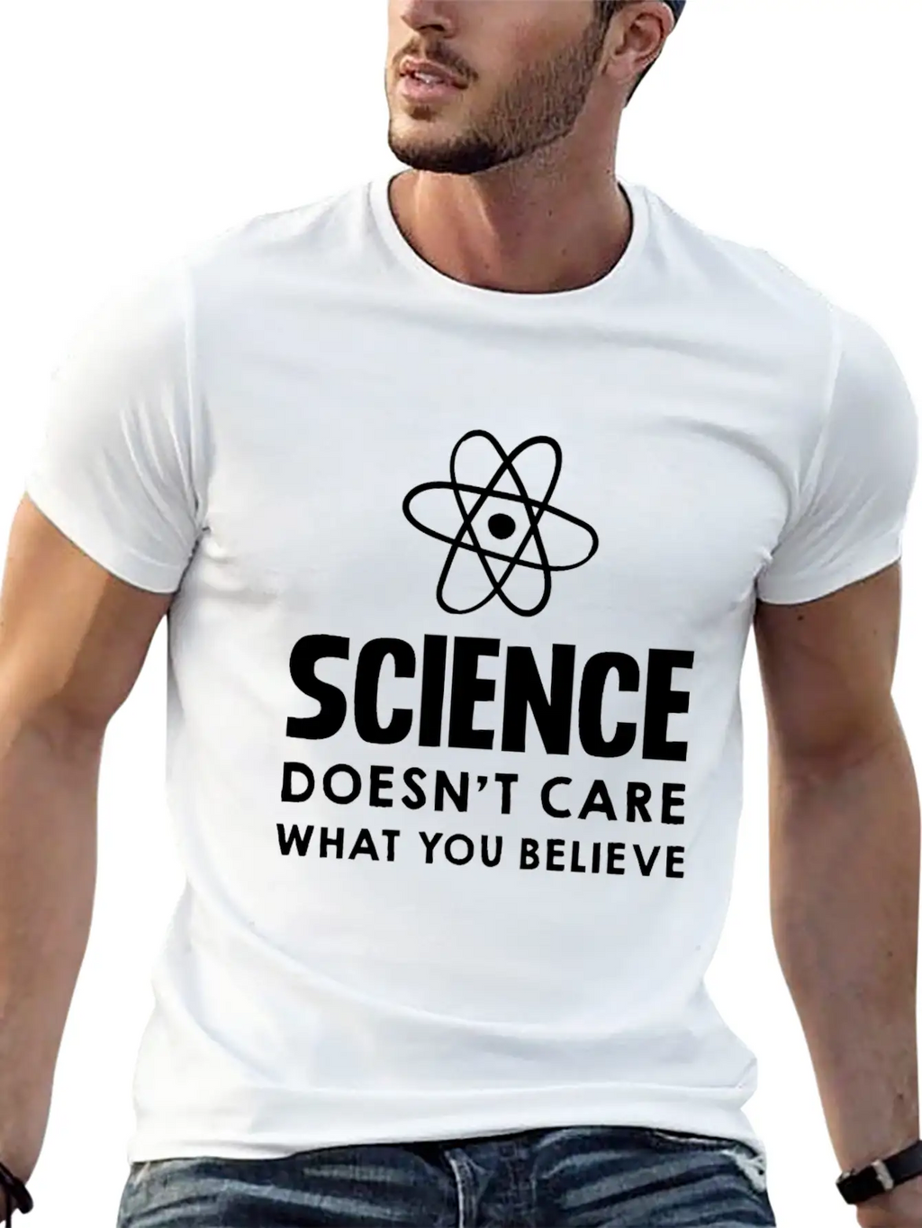 Science Doesn't Care What You Believe Design Unisex Casual T-Shirt – Clean Design For Daily Comfort
