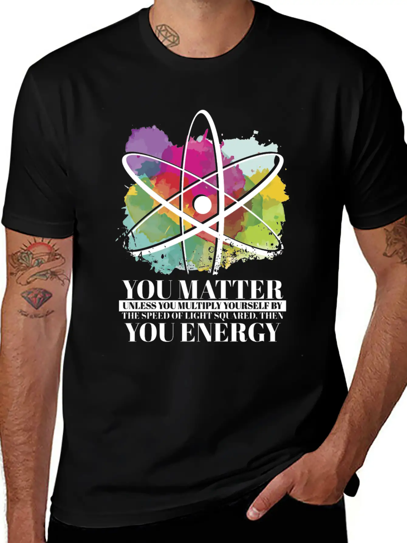 Science Quote Gift You Matter You Energy Timeless Short Sleeve Tee – Comfy And Minimalist Design