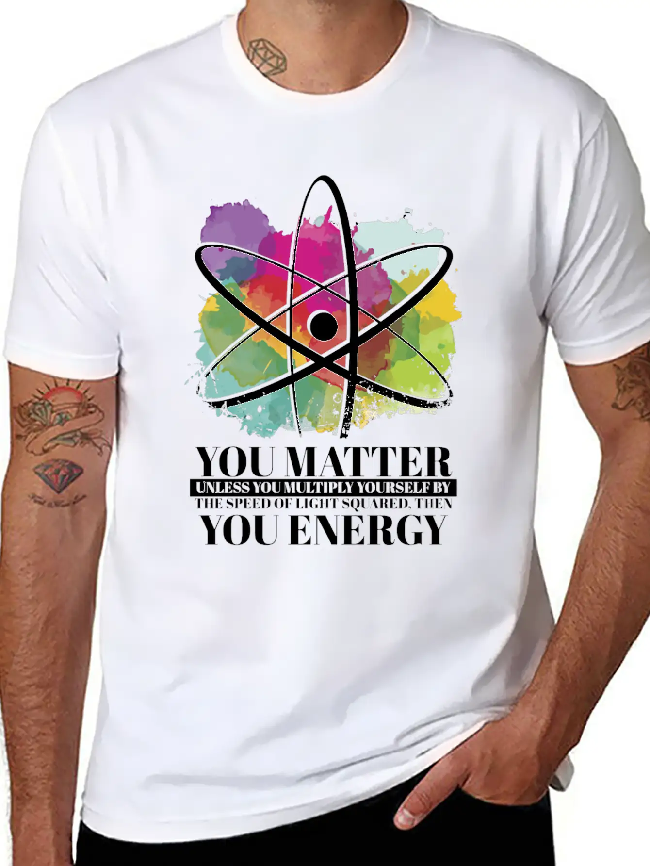 Science Quote Gift You Matter You Energy Timeless Short Sleeve Tee – Comfy And Minimalist Design