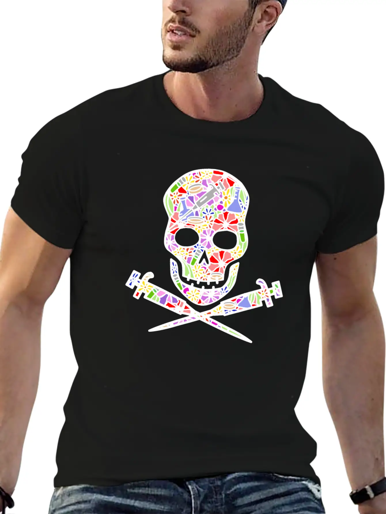 Science Till I Die (floral White) Classic Cotton Tee – Unisex Comfort For Any Season