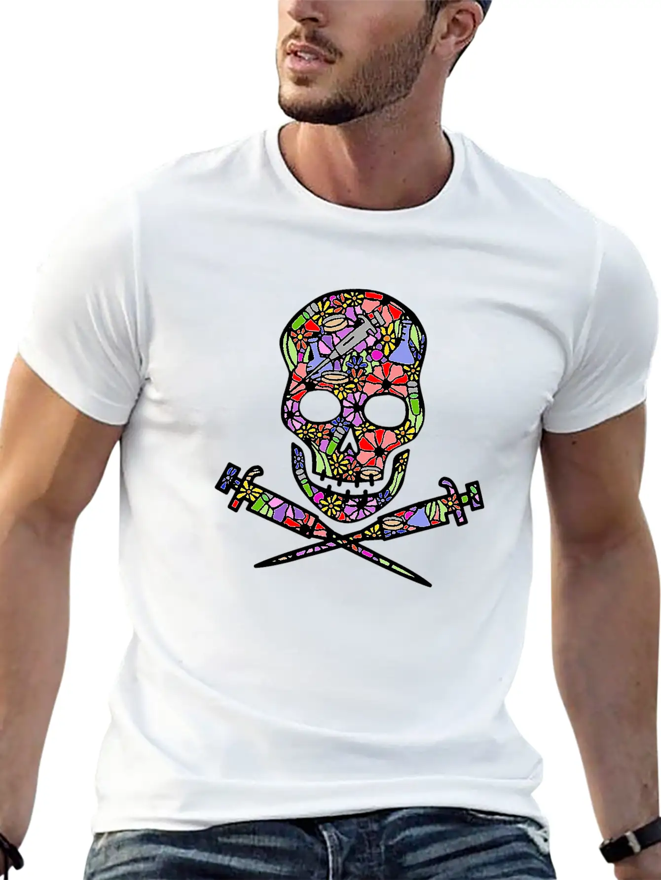 Science Till I Die (floral White) Classic Cotton Tee – Unisex Comfort For Any Season