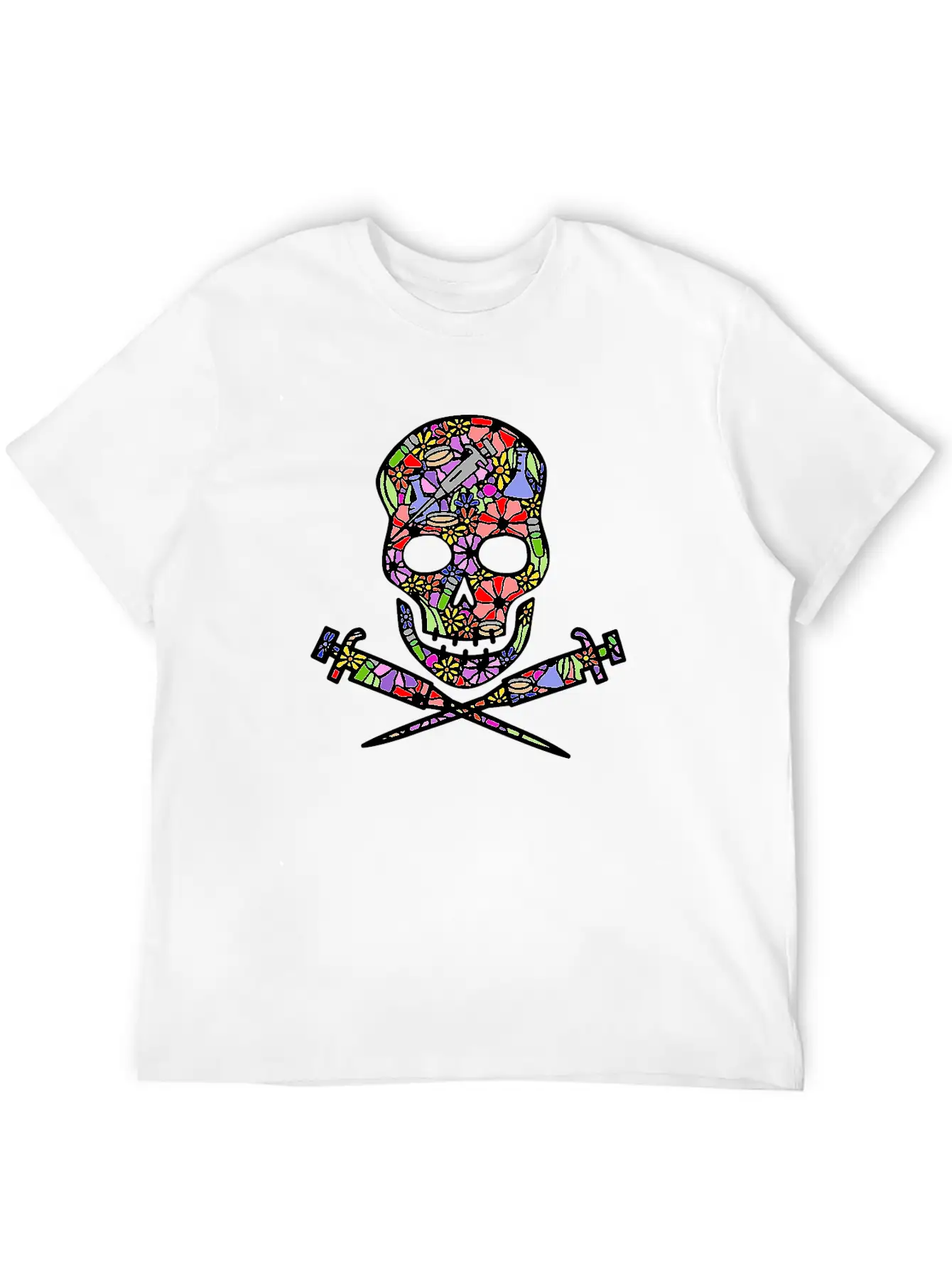 Science Till I Die (floral White) Classic Cotton Tee – Unisex Comfort For Any Season