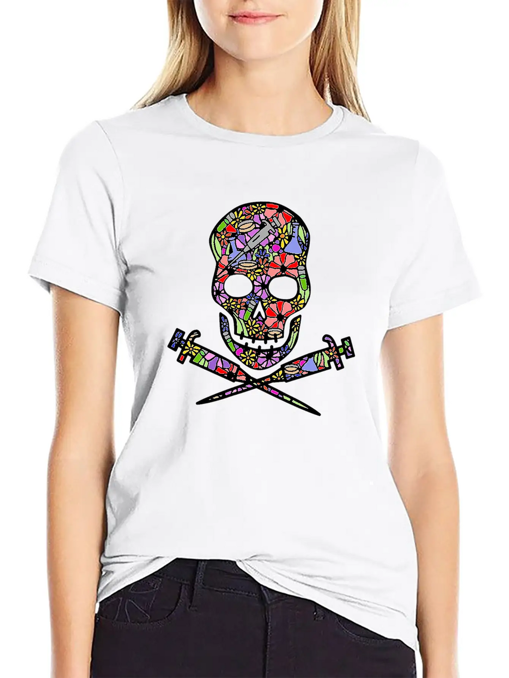 Science Till I Die (floral White) Classic Cotton Tee – Unisex Comfort For Any Season