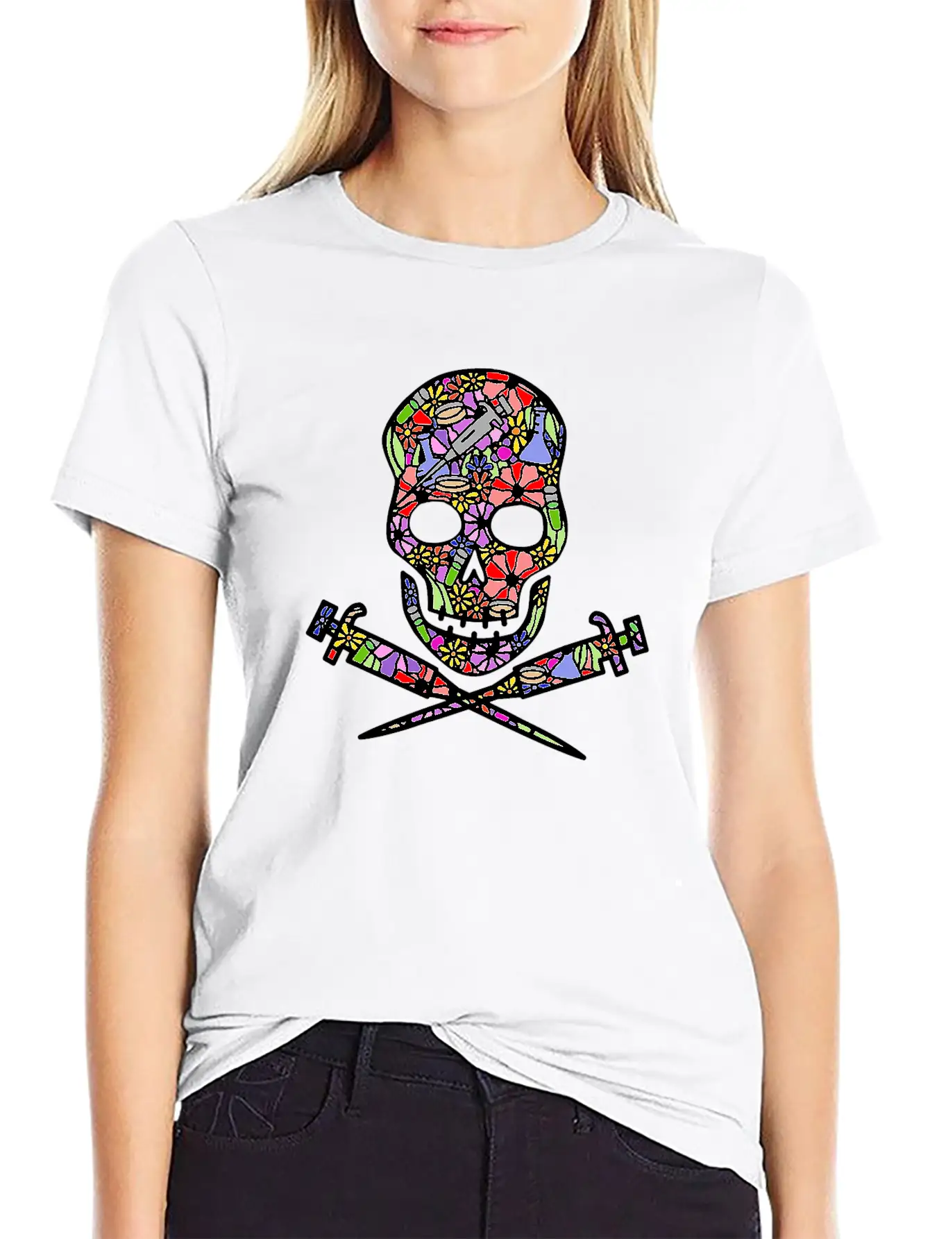 Science Till I Die (floral White) Classic Cotton Tee – Unisex Comfort For Any Season