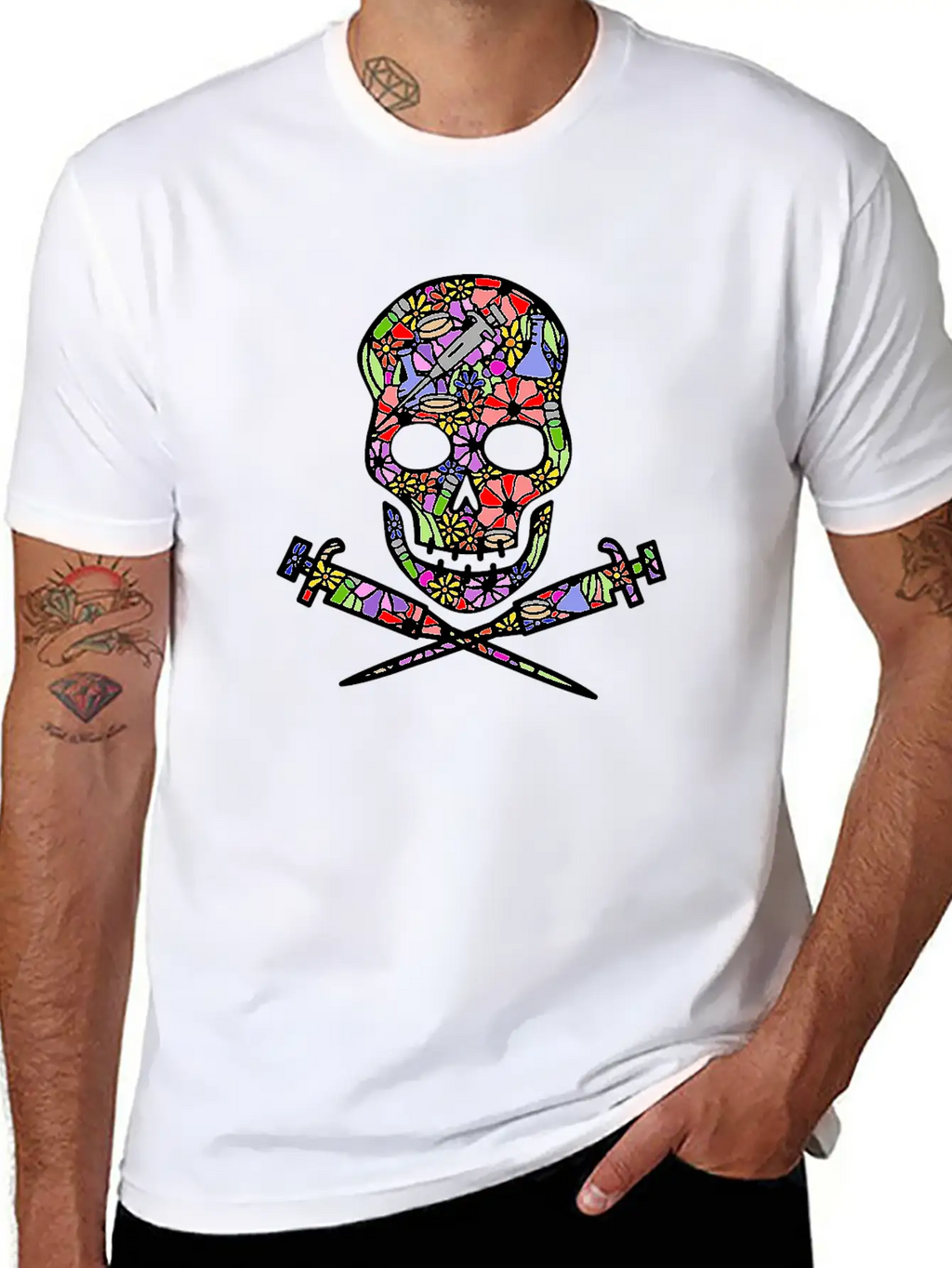 Science Till I Die (floral White) Classic Cotton Tee – Unisex Comfort For Any Season