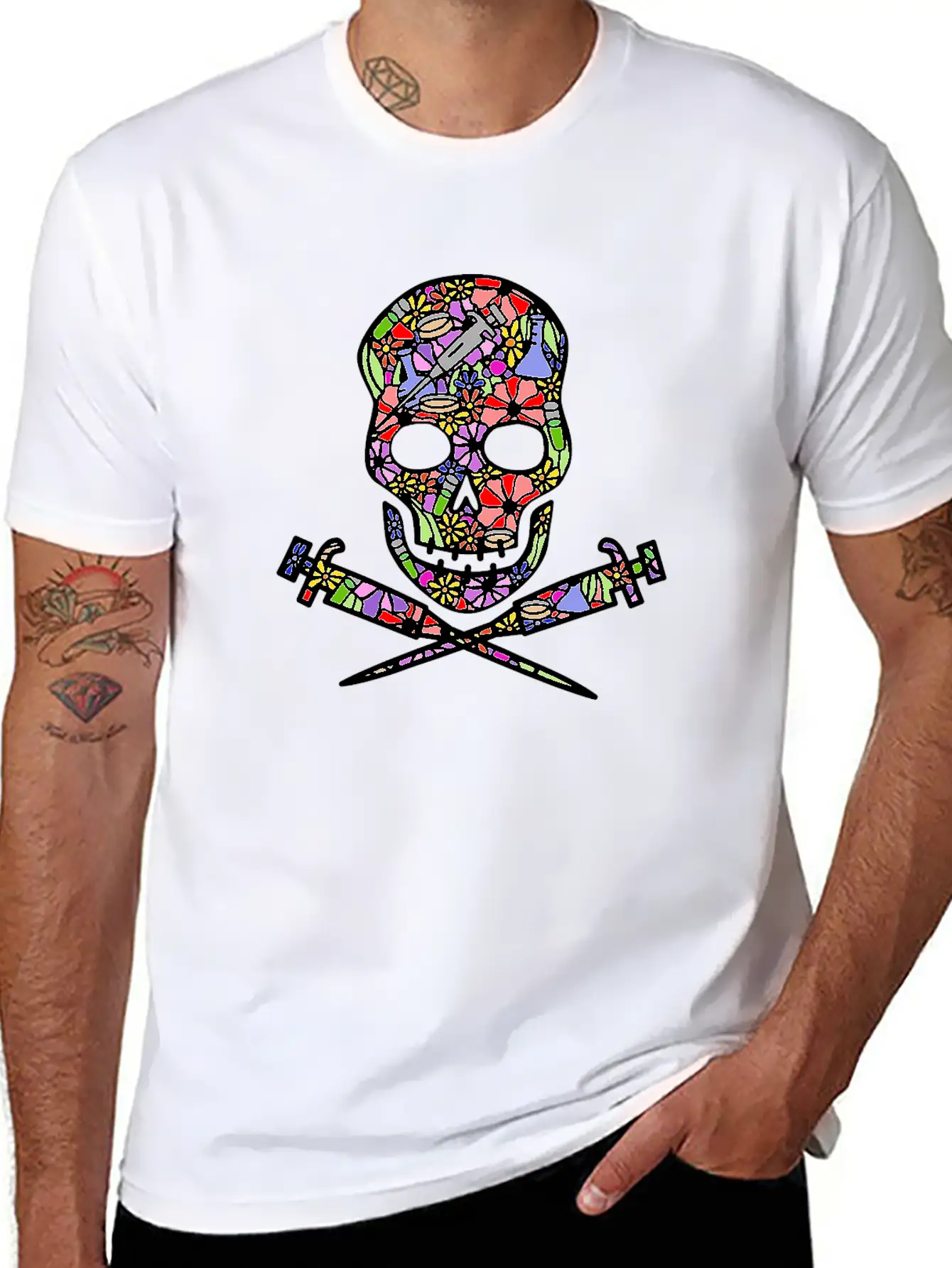 Science Till I Die (floral White) Classic Cotton Tee – Unisex Comfort For Any Season