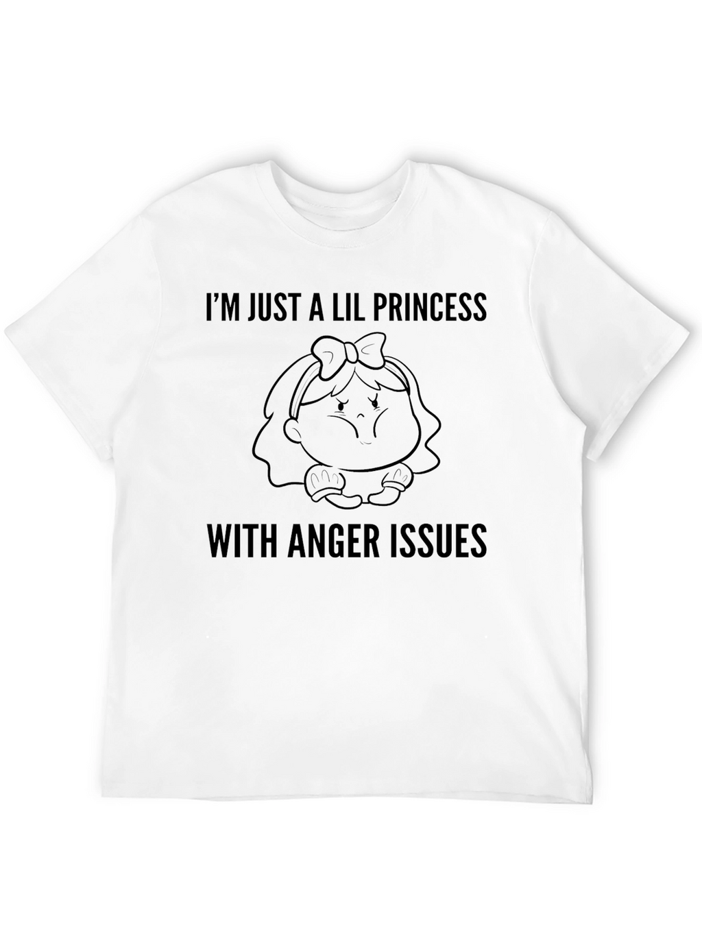 Lil Princess Anger Issues Black Graphic Tee