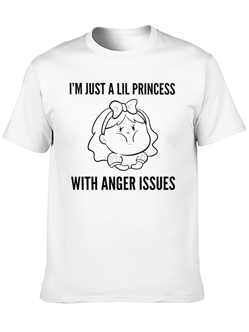 Lil Princess Anger Issues Black Graphic Tee