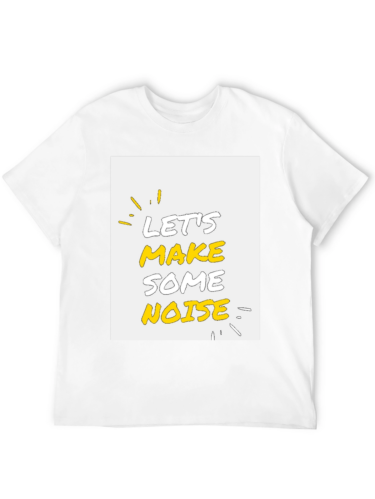 Lets Make Some Noise Graphic Tee - Black Cotton T-Shirt
