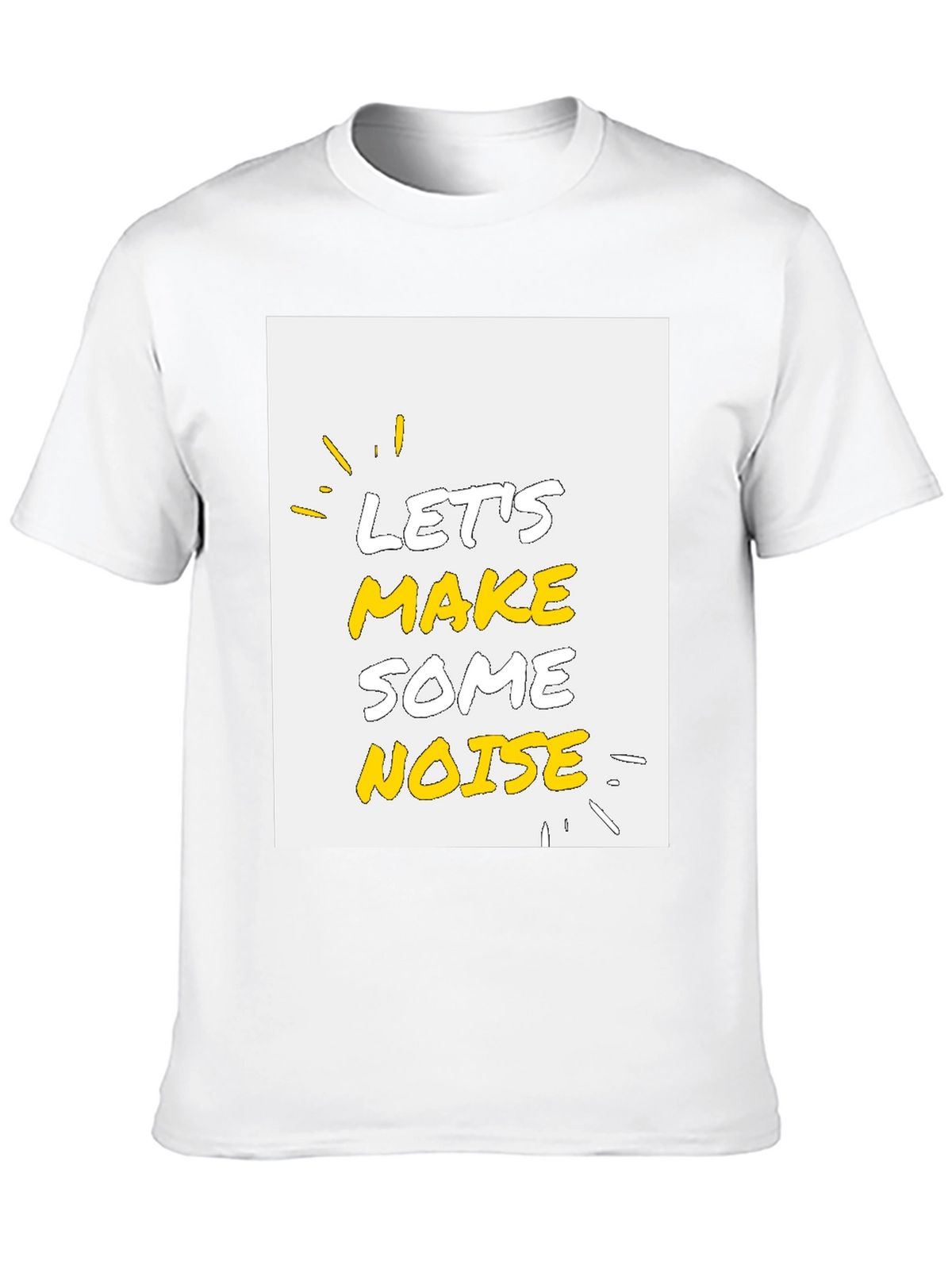 Lets Make Some Noise Graphic Tee - Black Cotton T-Shirt