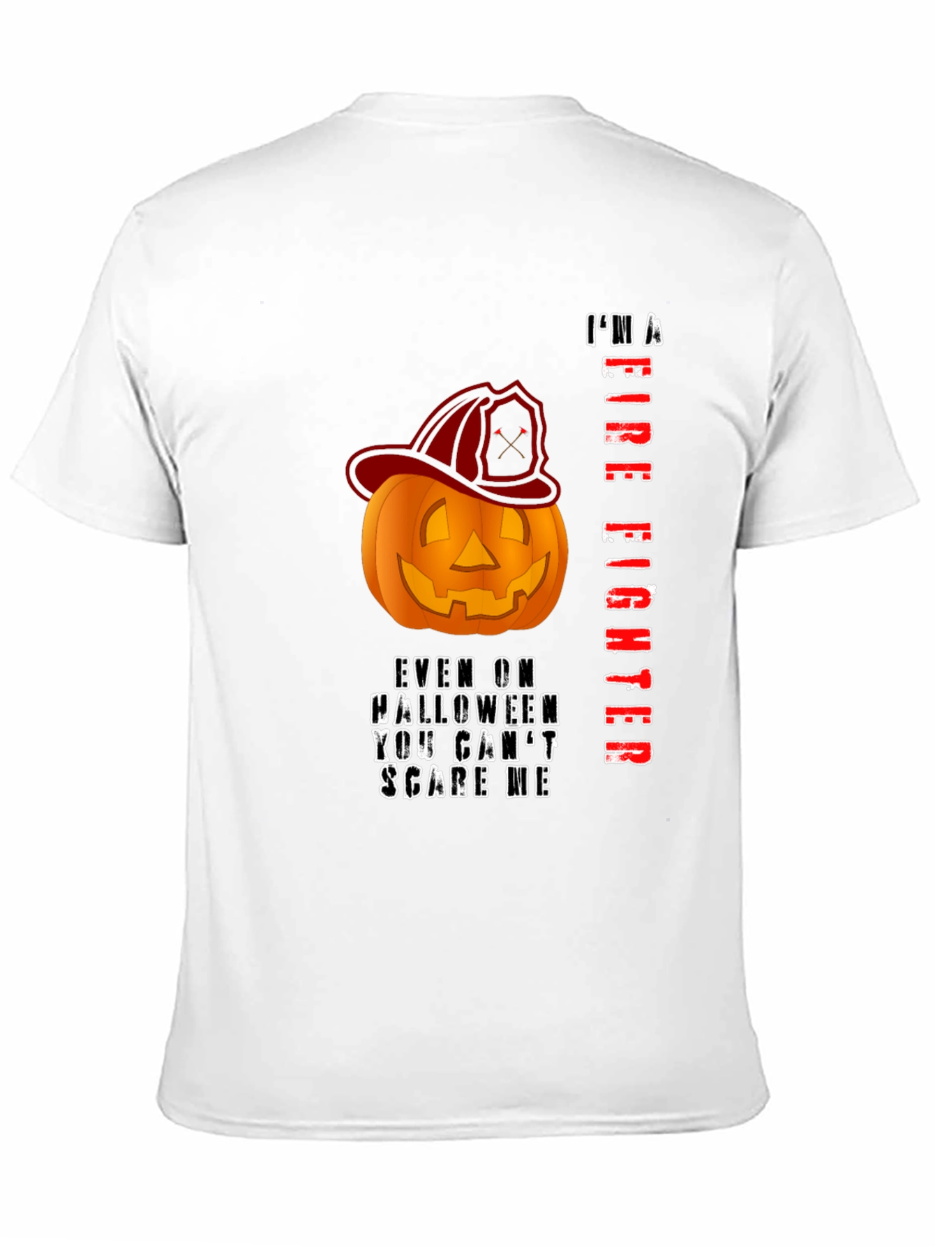 Firefighter Halloween Pumpkin T-Shirt