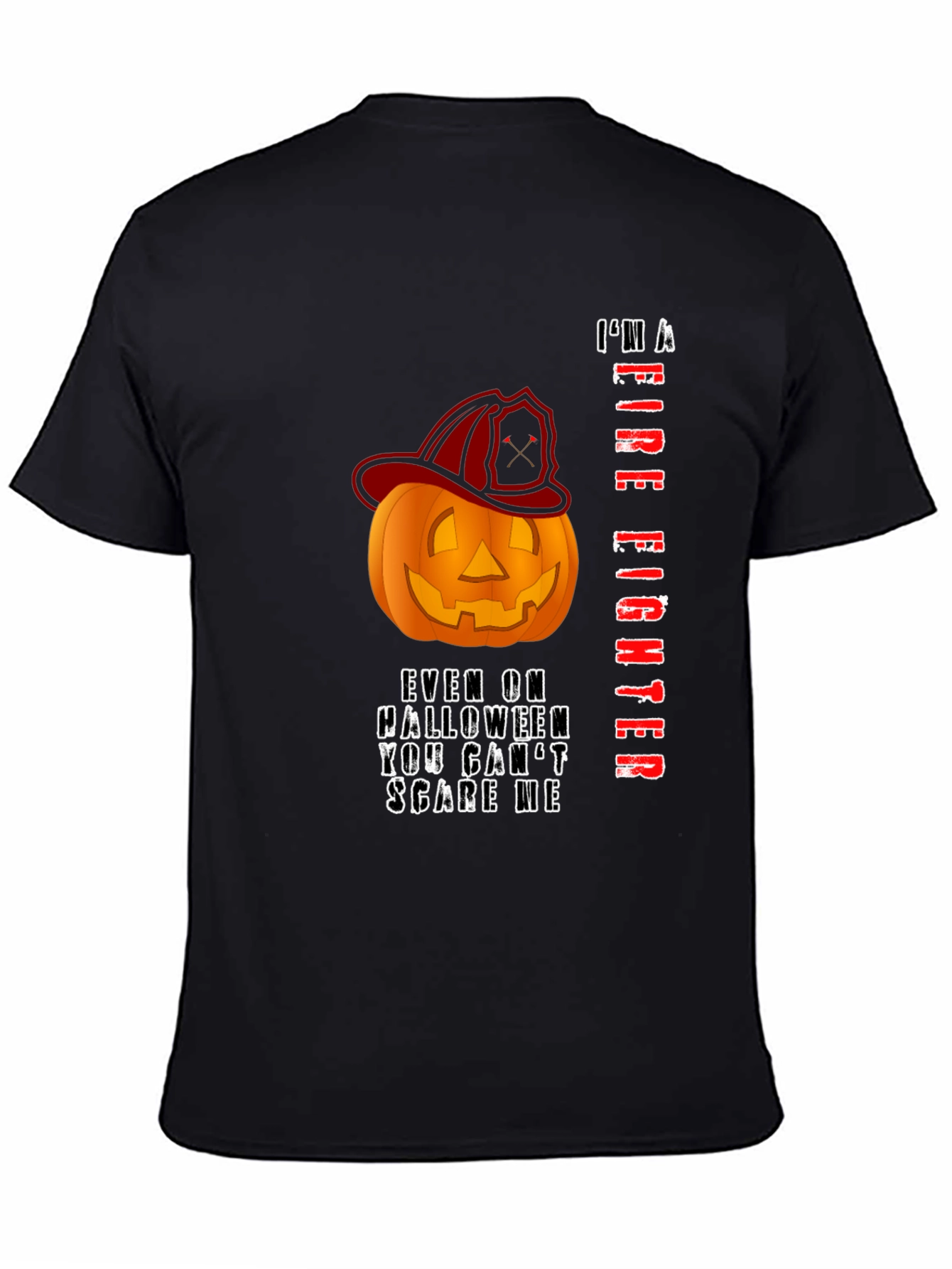 Firefighter Halloween Pumpkin T-Shirt