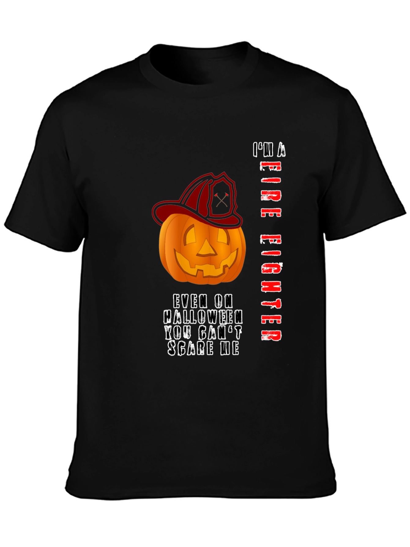 Firefighter Halloween Pumpkin T-Shirt