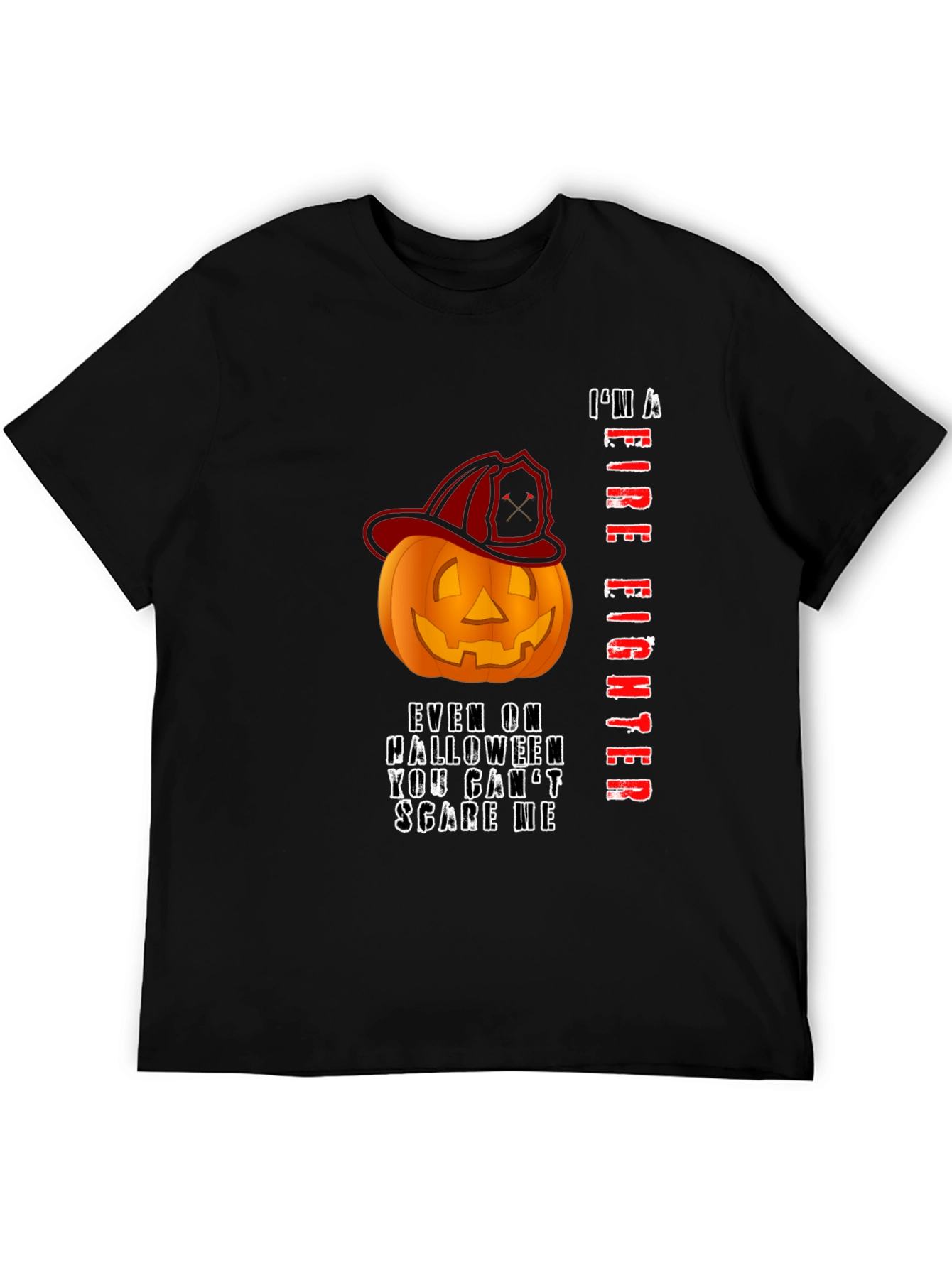 Firefighter Halloween Pumpkin T-Shirt