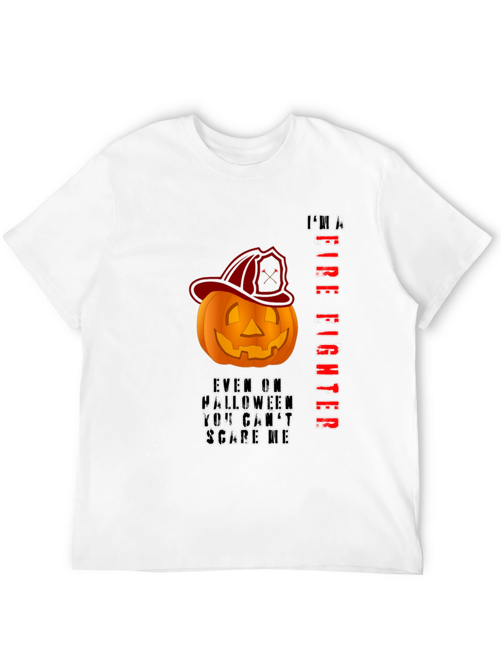 Firefighter Halloween Pumpkin T-Shirt