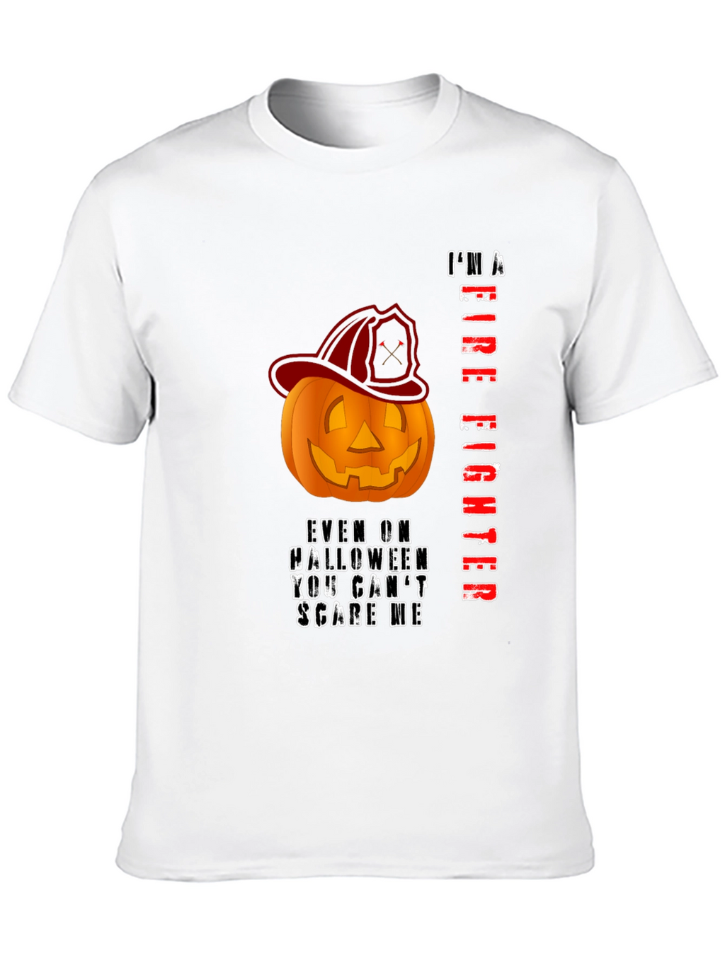 Firefighter Halloween Pumpkin T-Shirt