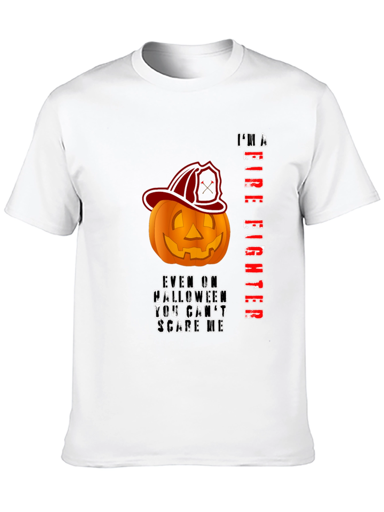 Firefighter Halloween Pumpkin T-Shirt
