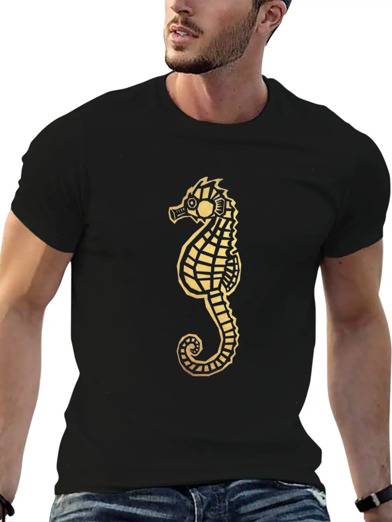 Sea Horse Basic Graphic T-Shirt – Daily Comfort In Soft Cotton