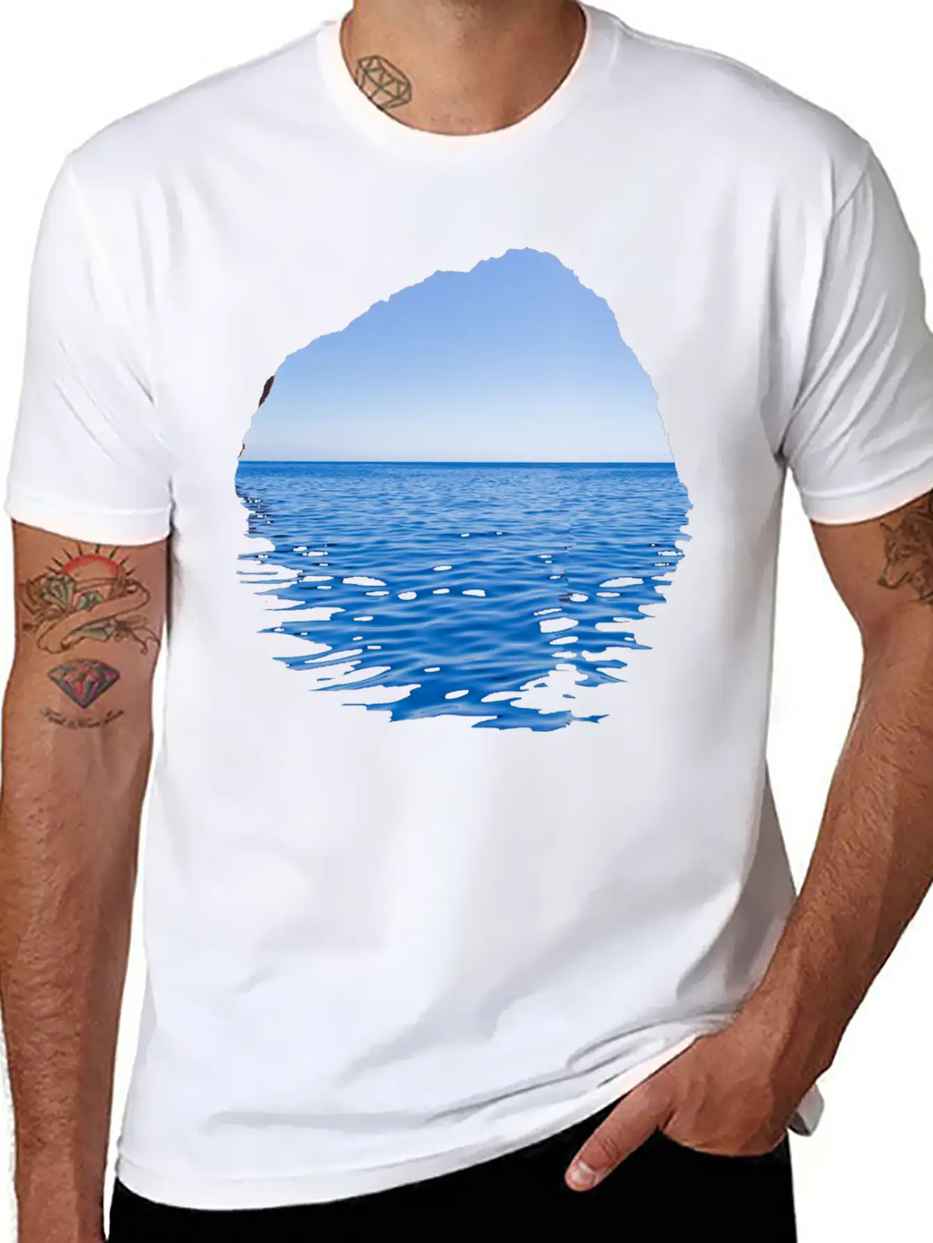 Sea-Through Unisex Casual T-Shirt – Clean Design For Daily Comfort
