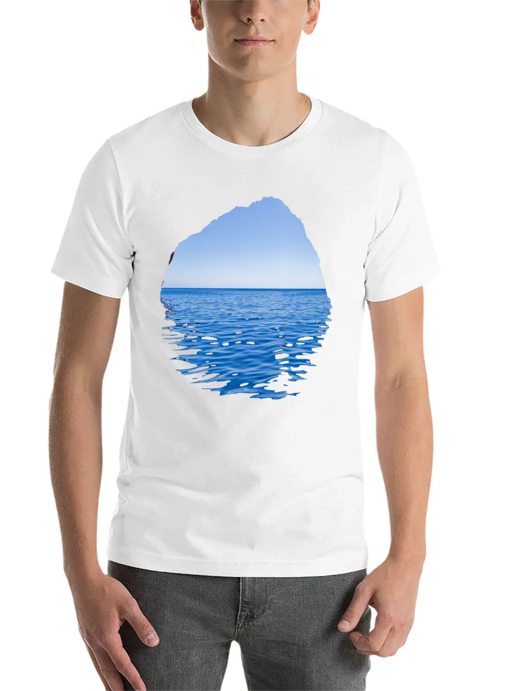 Sea-Through Unisex Casual T-Shirt – Clean Design For Daily Comfort