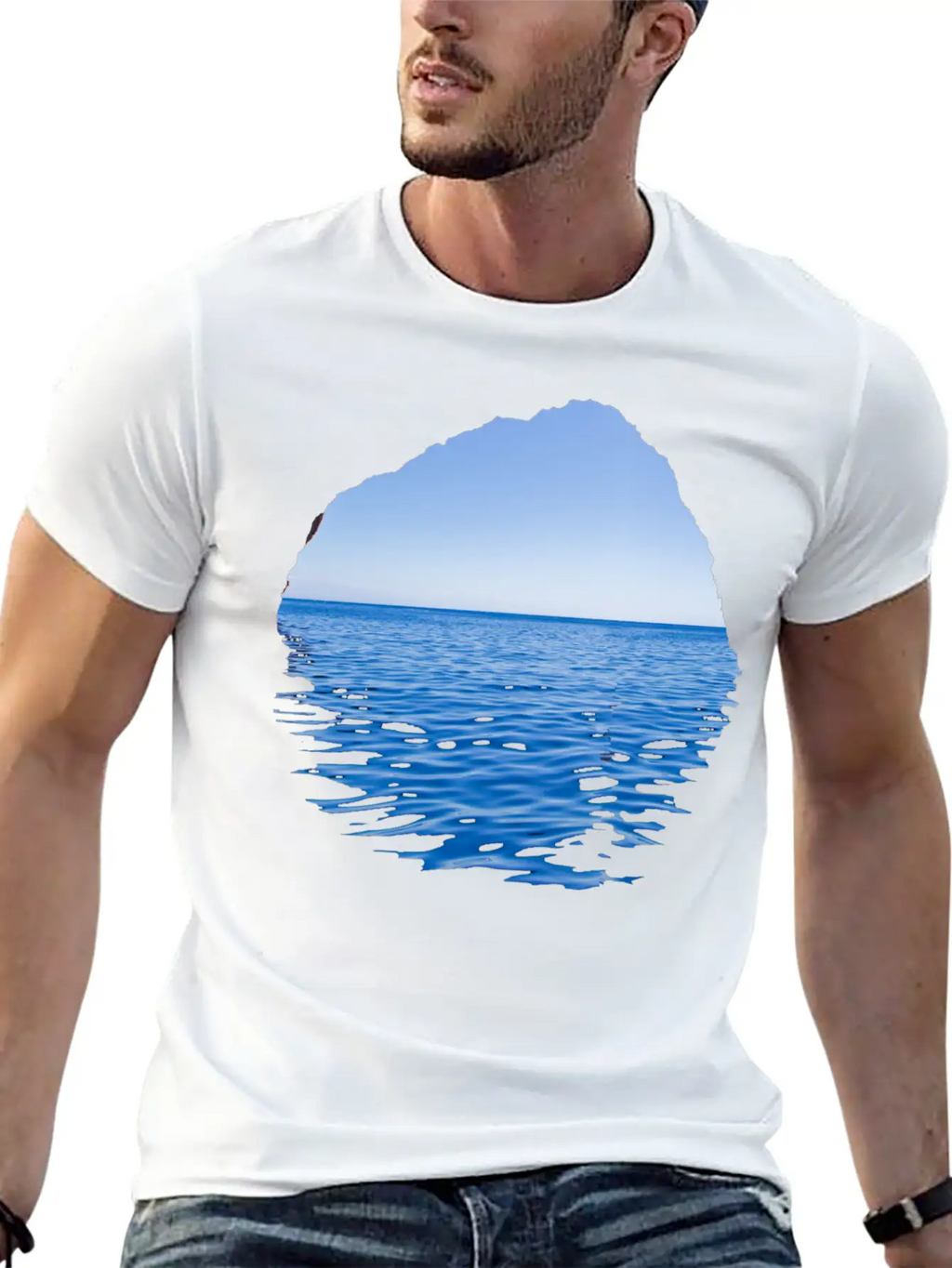 Sea-Through Unisex Casual T-Shirt – Clean Design For Daily Comfort