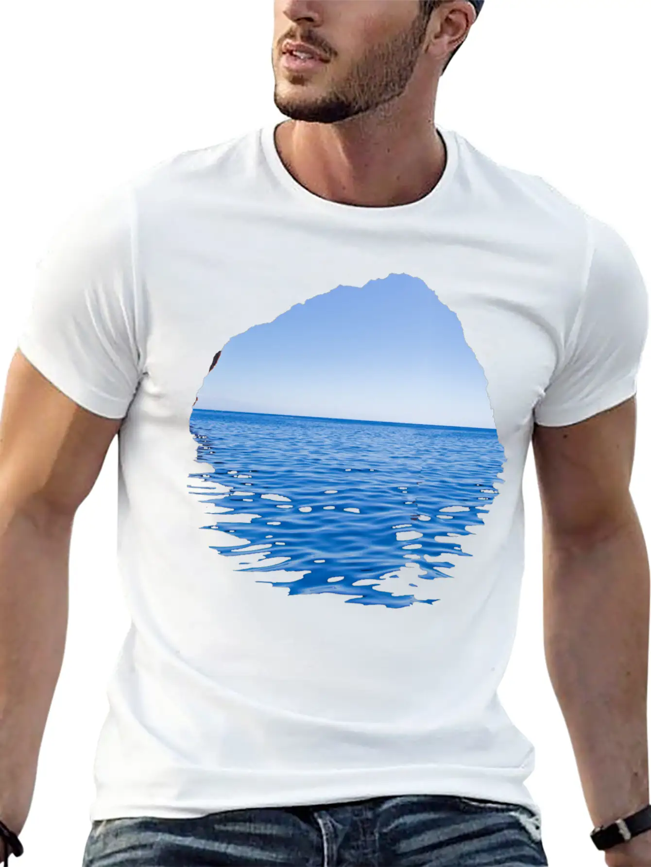 Sea-Through Unisex Casual T-Shirt – Clean Design For Daily Comfort