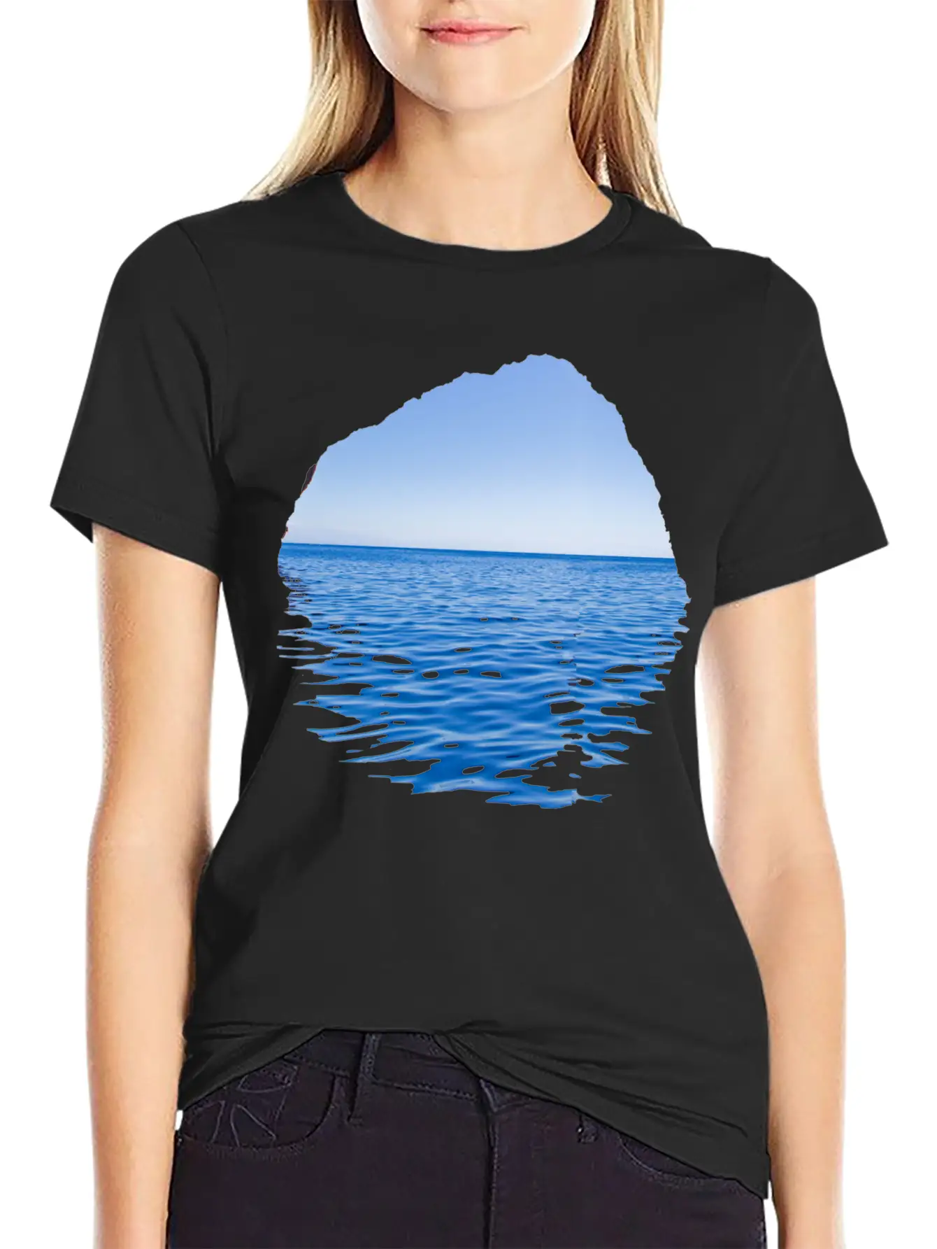 Sea-Through Unisex Casual T-Shirt – Clean Design For Daily Comfort