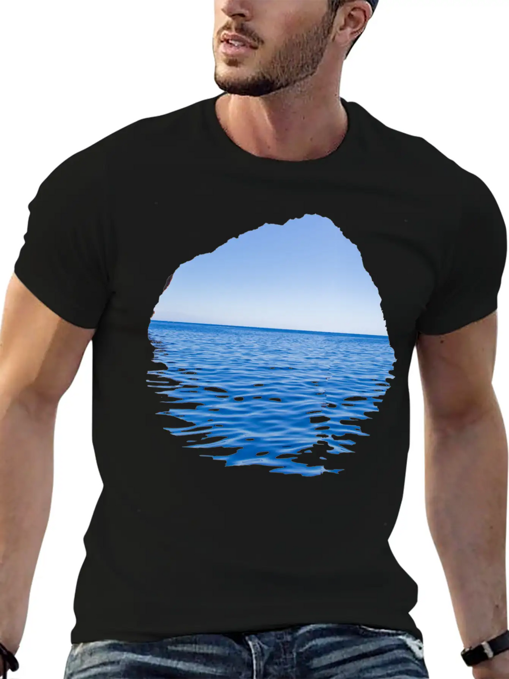 Sea-Through Unisex Casual T-Shirt – Clean Design For Daily Comfort