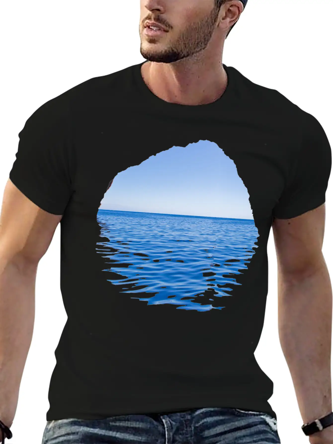 Sea-Through Unisex Casual T-Shirt – Clean Design For Daily Comfort