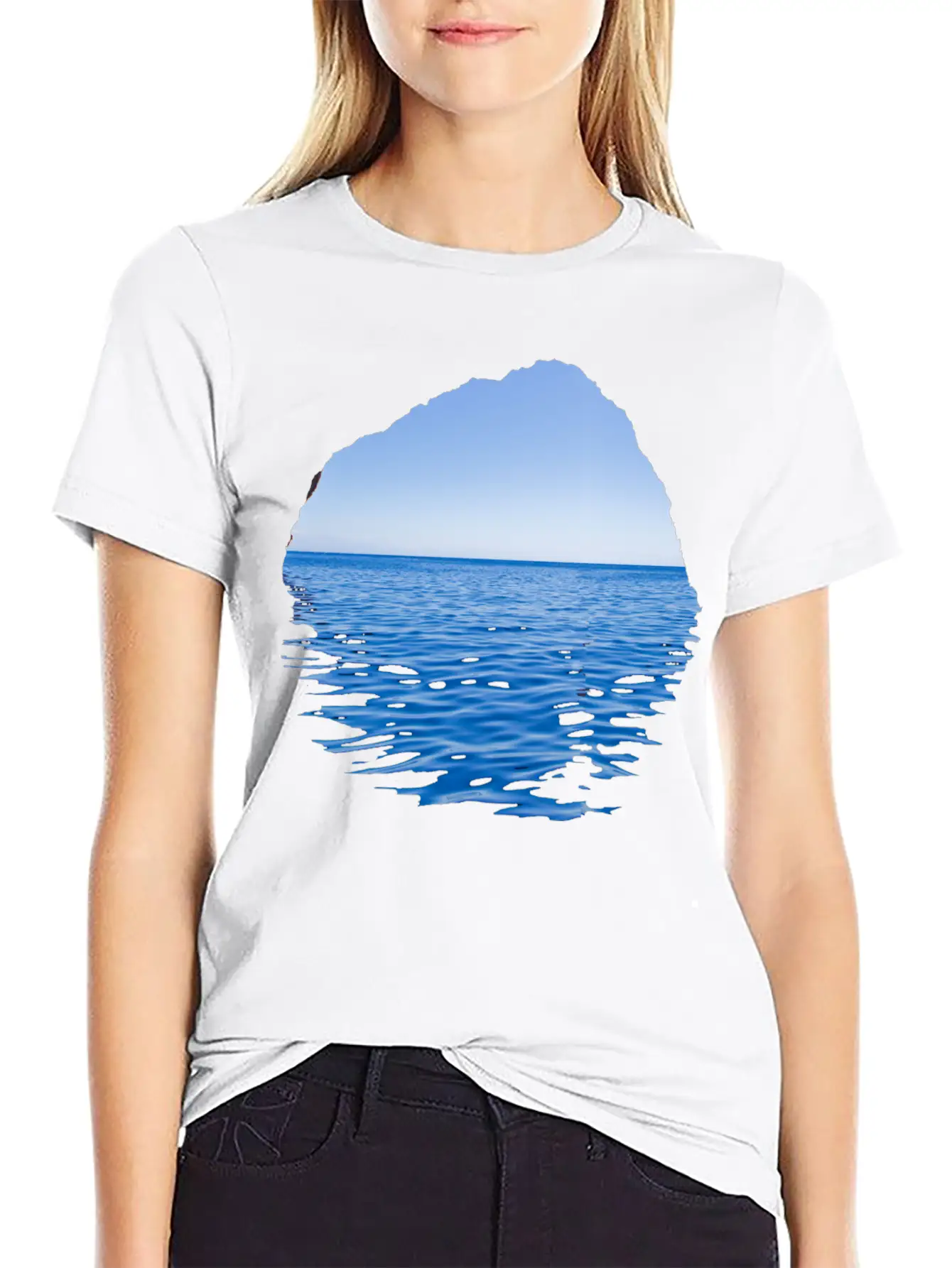 Sea-Through Unisex Casual T-Shirt – Clean Design For Daily Comfort