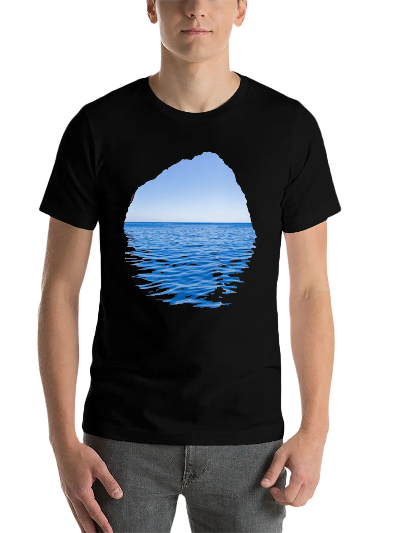 Sea-Through Unisex Casual T-Shirt – Clean Design For Daily Comfort