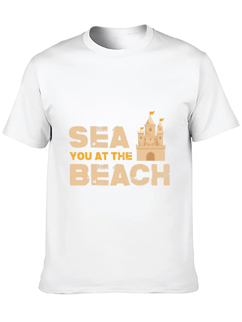 Sea You At The Beach - Sand Castle Gift Idea Stylish Everyday T-Shirt – Unisex Basic Cotton Tee
