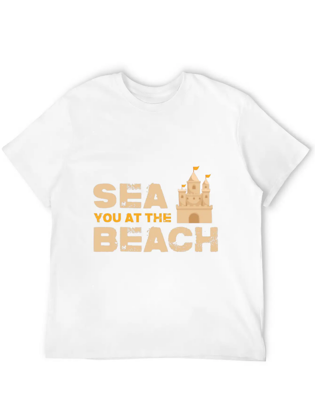 Sea You At The Beach - Sand Castle Gift Idea Stylish Everyday T-Shirt – Unisex Basic Cotton Tee