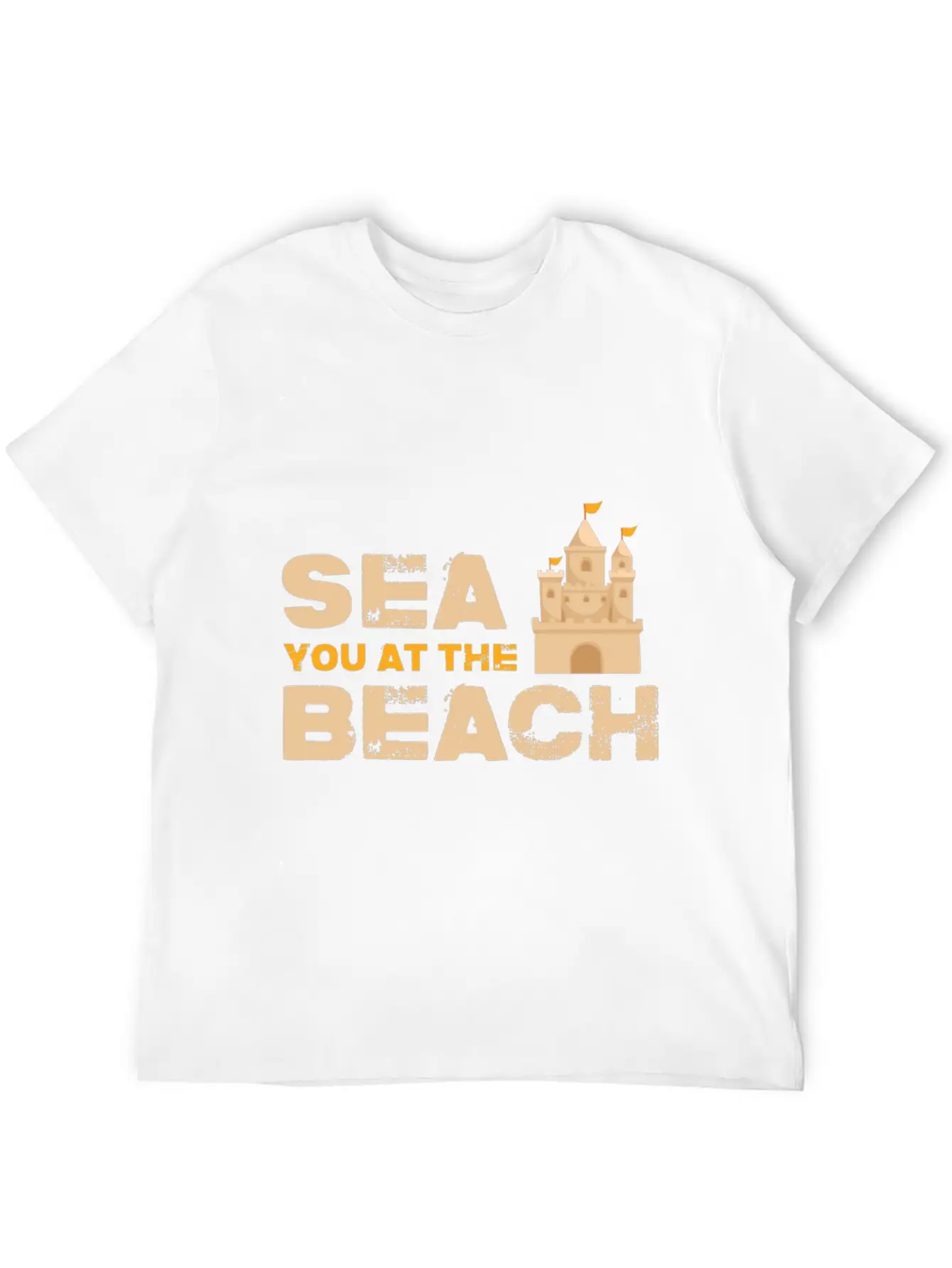 Sea You At The Beach - Sand Castle Gift Idea Stylish Everyday T-Shirt – Unisex Basic Cotton Tee