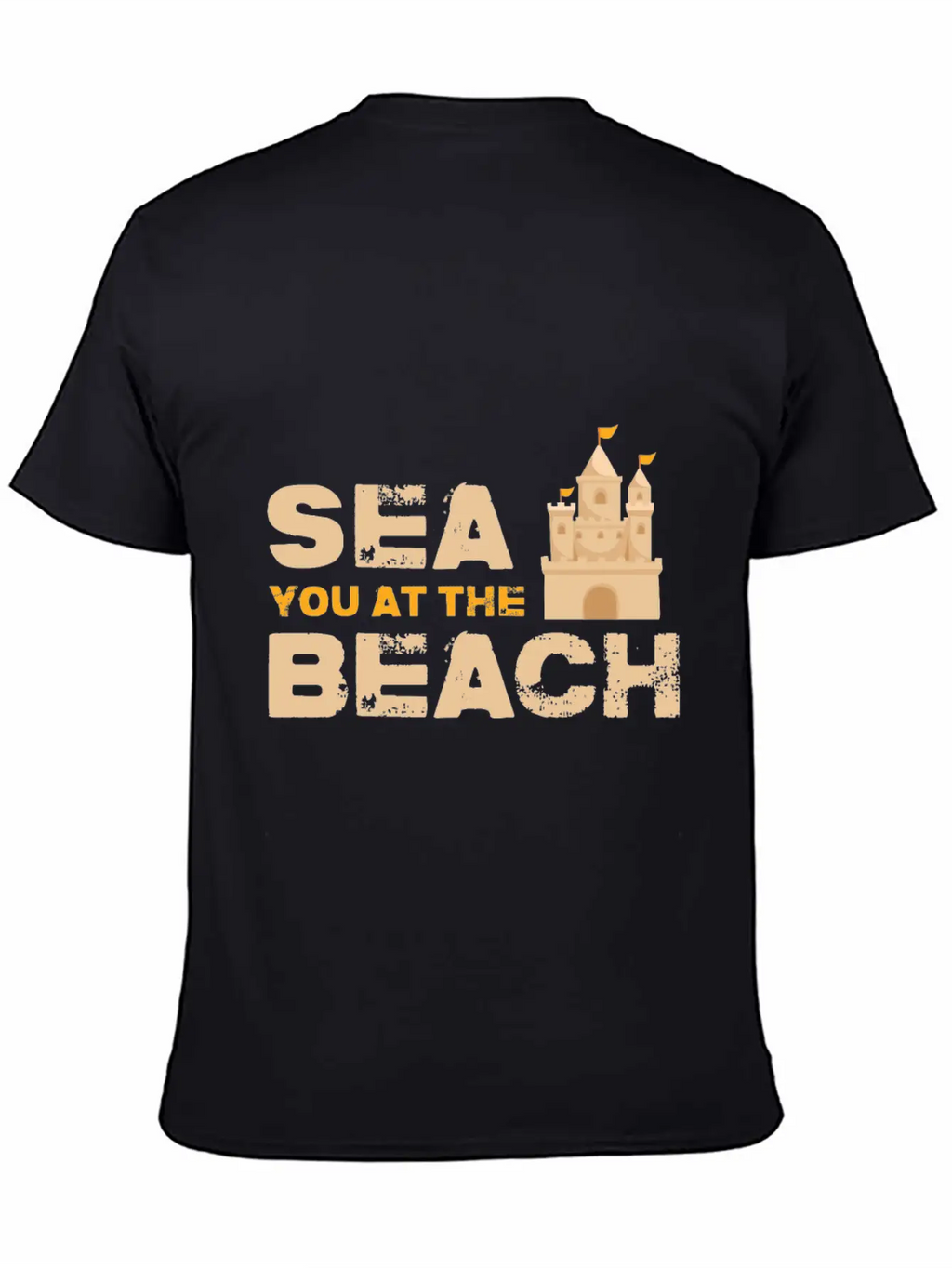 Sea You At The Beach - Sand Castle Gift Idea Stylish Everyday T-Shirt – Unisex Basic Cotton Tee
