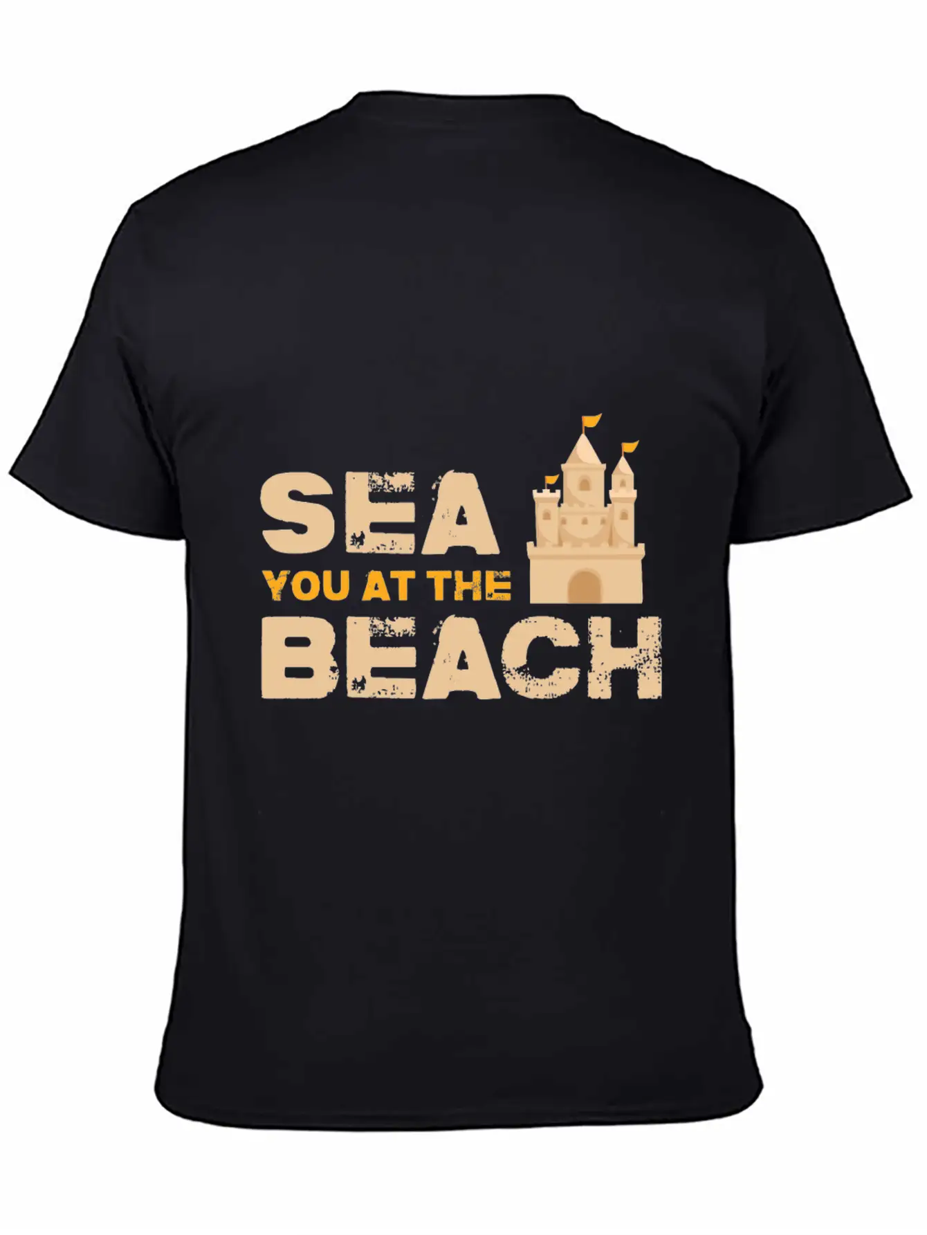 Sea You At The Beach - Sand Castle Gift Idea Stylish Everyday T-Shirt – Unisex Basic Cotton Tee