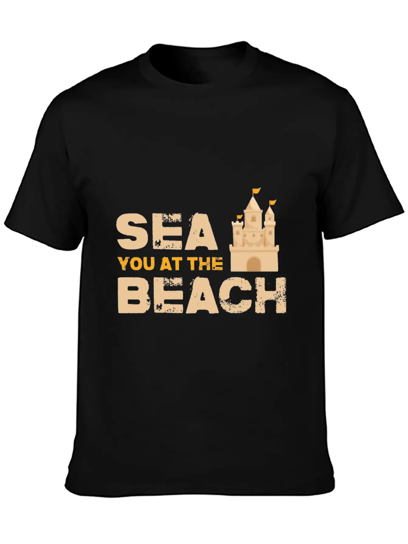 Sea You At The Beach - Sand Castle Gift Idea Stylish Everyday T-Shirt – Unisex Basic Cotton Tee