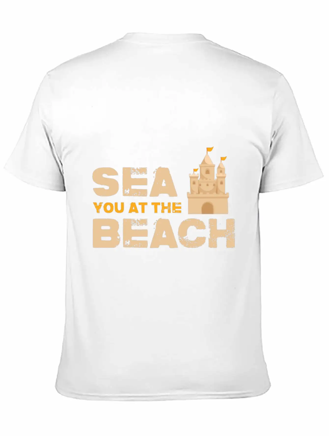 Sea You At The Beach - Sand Castle Gift Idea Stylish Everyday T-Shirt – Unisex Basic Cotton Tee