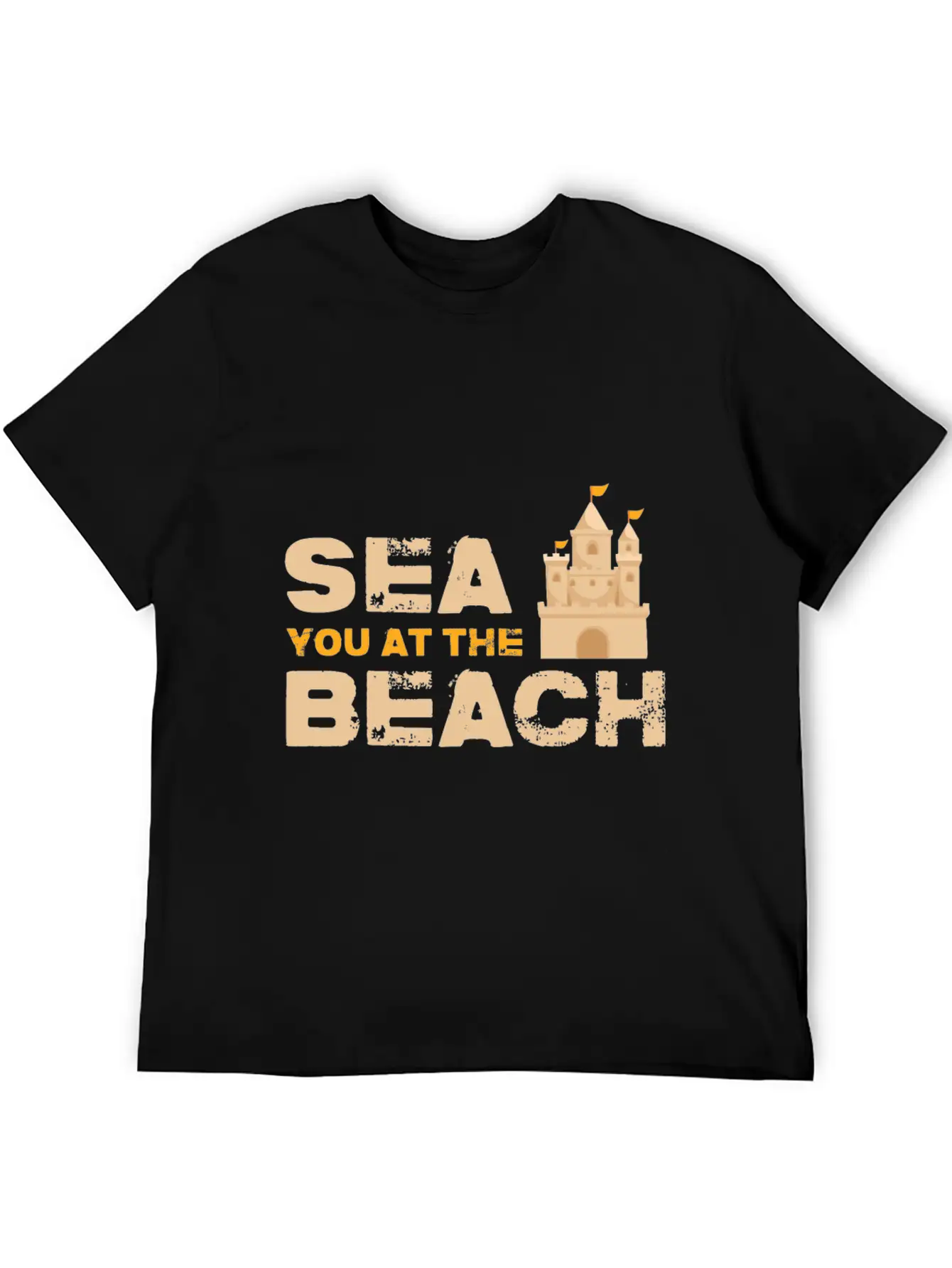 Sea You At The Beach - Sand Castle Gift Idea Stylish Everyday T-Shirt – Unisex Basic Cotton Tee