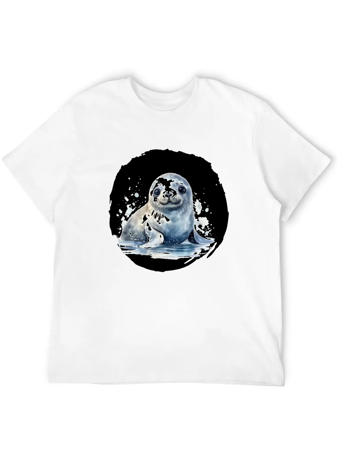 Seal Watercolor Relaxed Everyday Tee – Lightweight And Durable Cotton