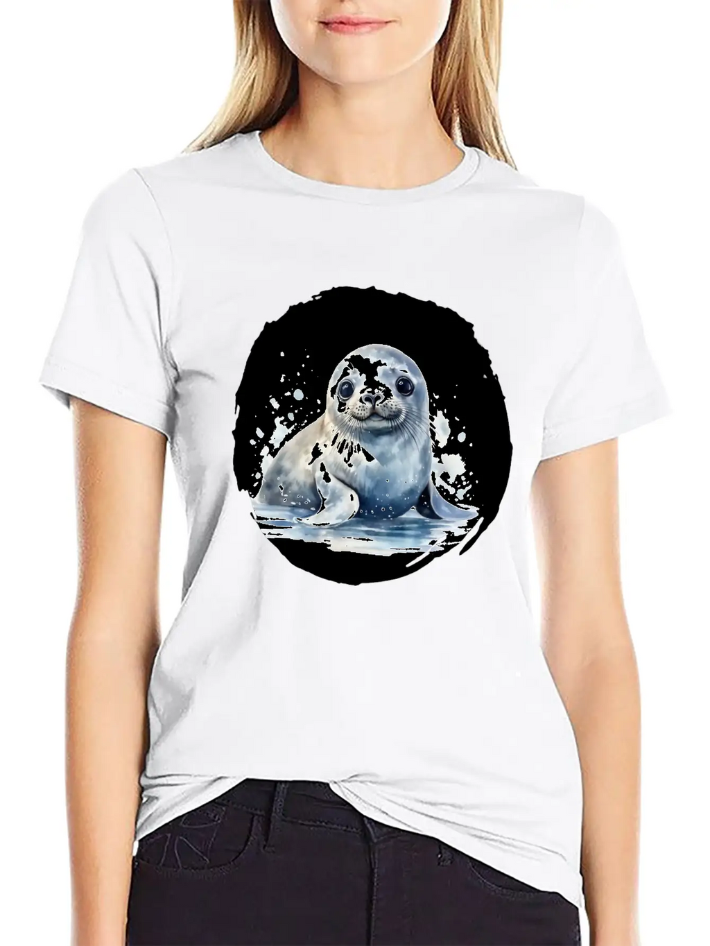 Seal Watercolor Relaxed Everyday Tee – Lightweight And Durable Cotton