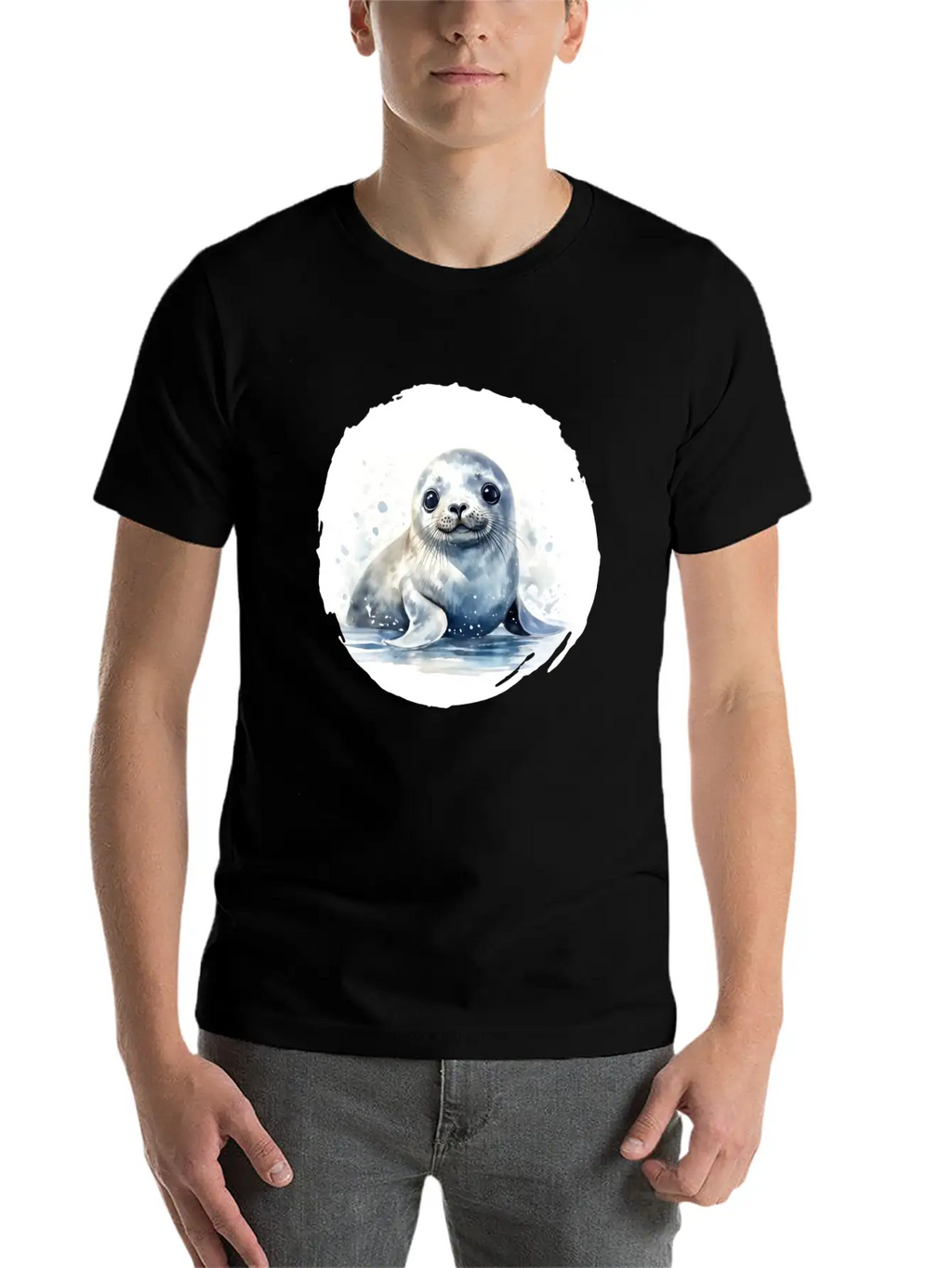 Seal Watercolor Relaxed Everyday Tee – Lightweight And Durable Cotton
