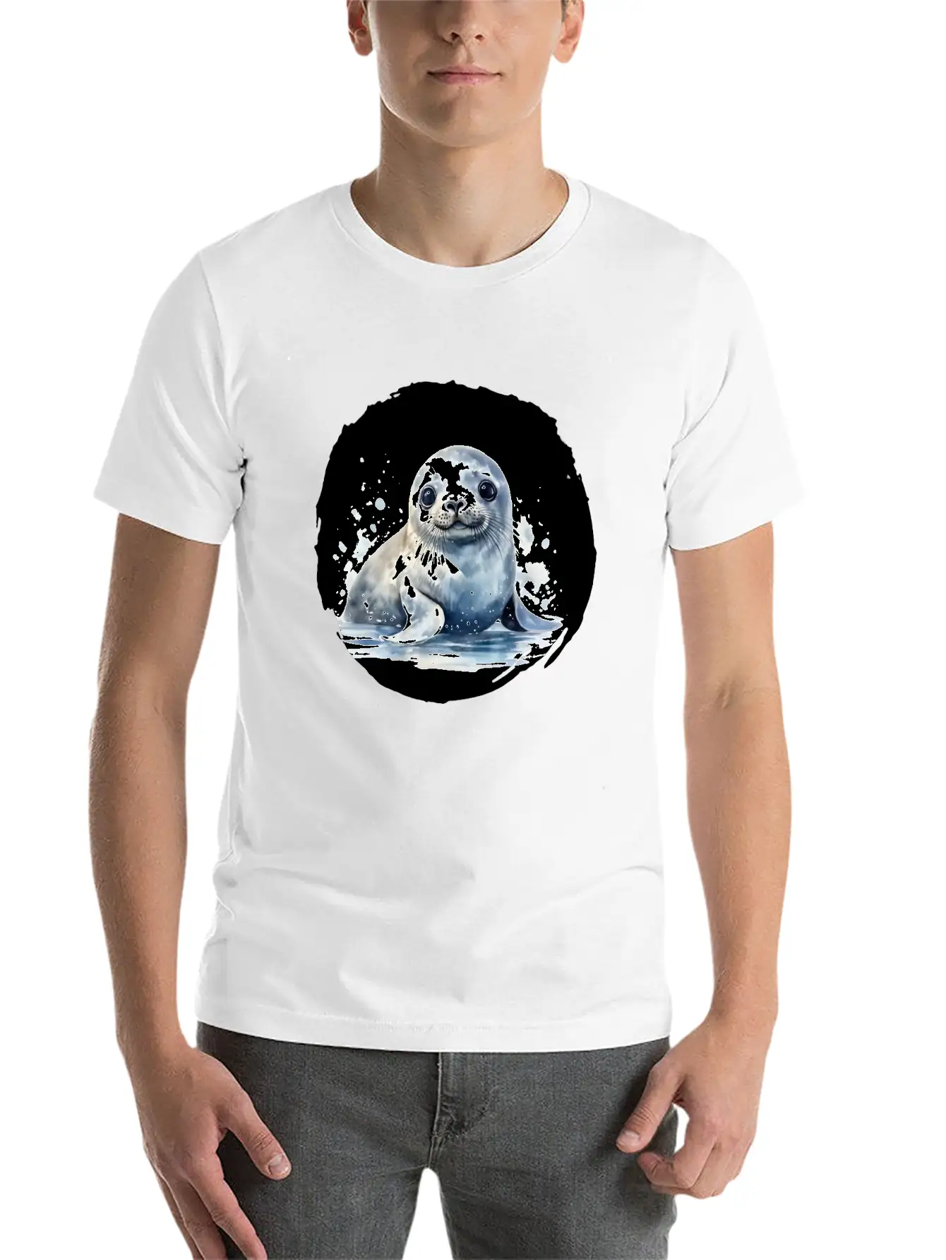 Seal Watercolor Relaxed Everyday Tee – Lightweight And Durable Cotton