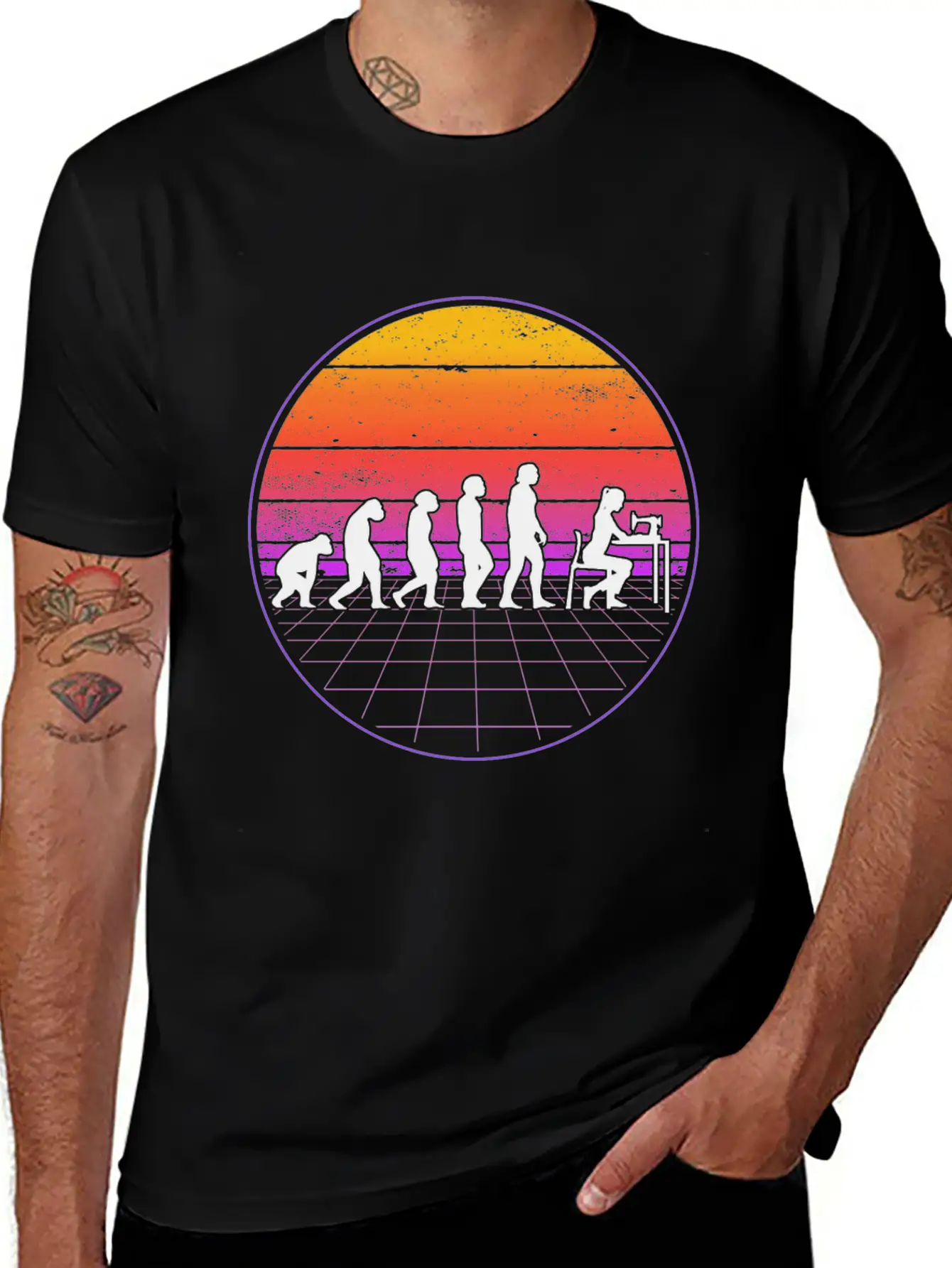 Seamstress Evolution Vaporwave Tailor Breathable Soft Cotton T-Shirt – Timeless Casual Look