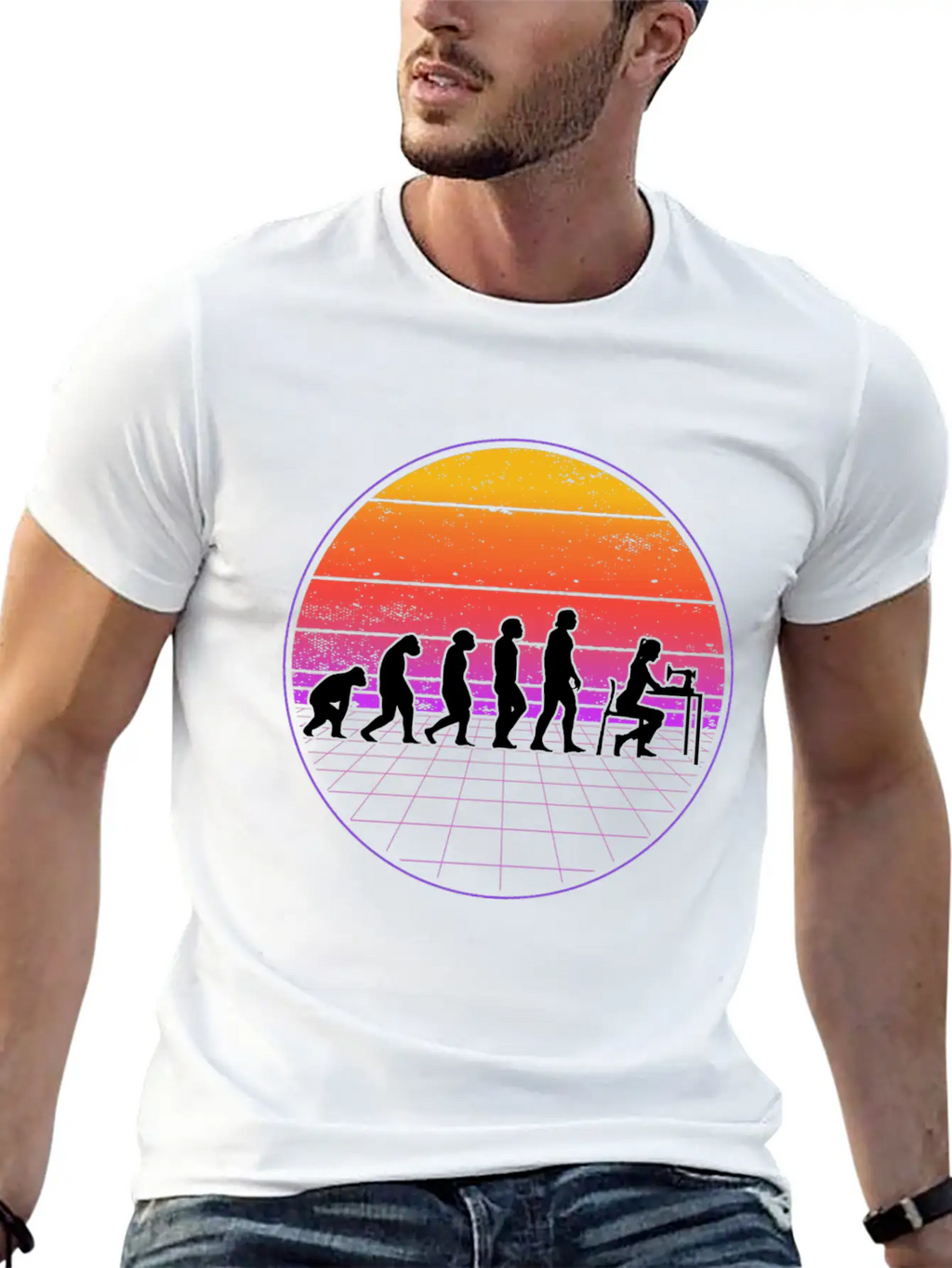 Seamstress Evolution Vaporwave Tailor Breathable Soft Cotton T-Shirt – Timeless Casual Look