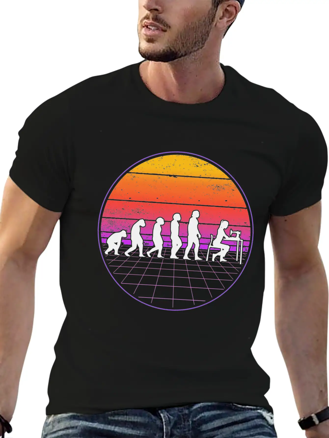 Seamstress Evolution Vaporwave Tailor Breathable Soft Cotton T-Shirt – Timeless Casual Look