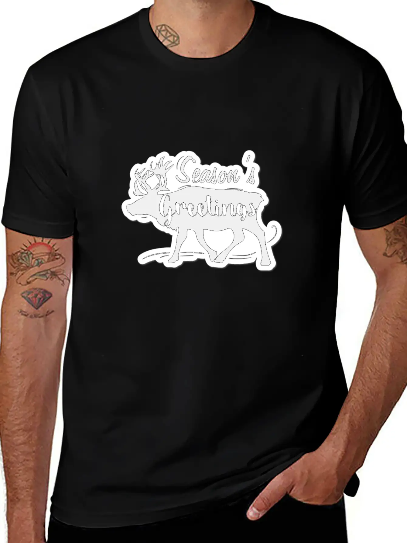SEASON GREETINGS Breathable Graphic T-Shirt – Perfect For Casual Days