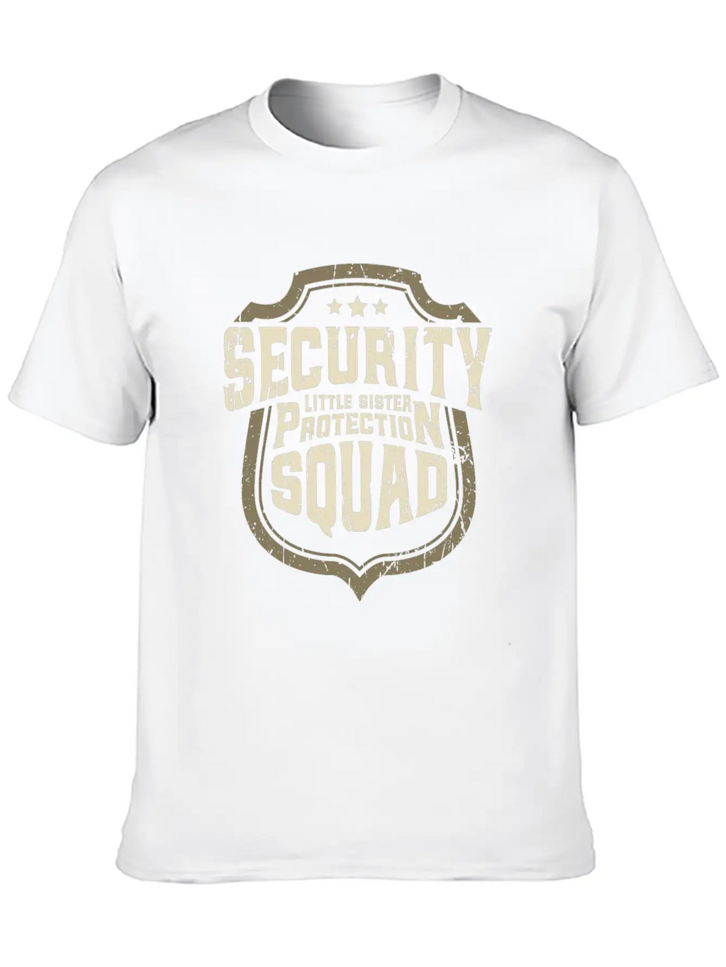 Security - Little Sister Protection Squad - Sister Breathable Soft Cotton T-Shirt – Timeless Casual Look