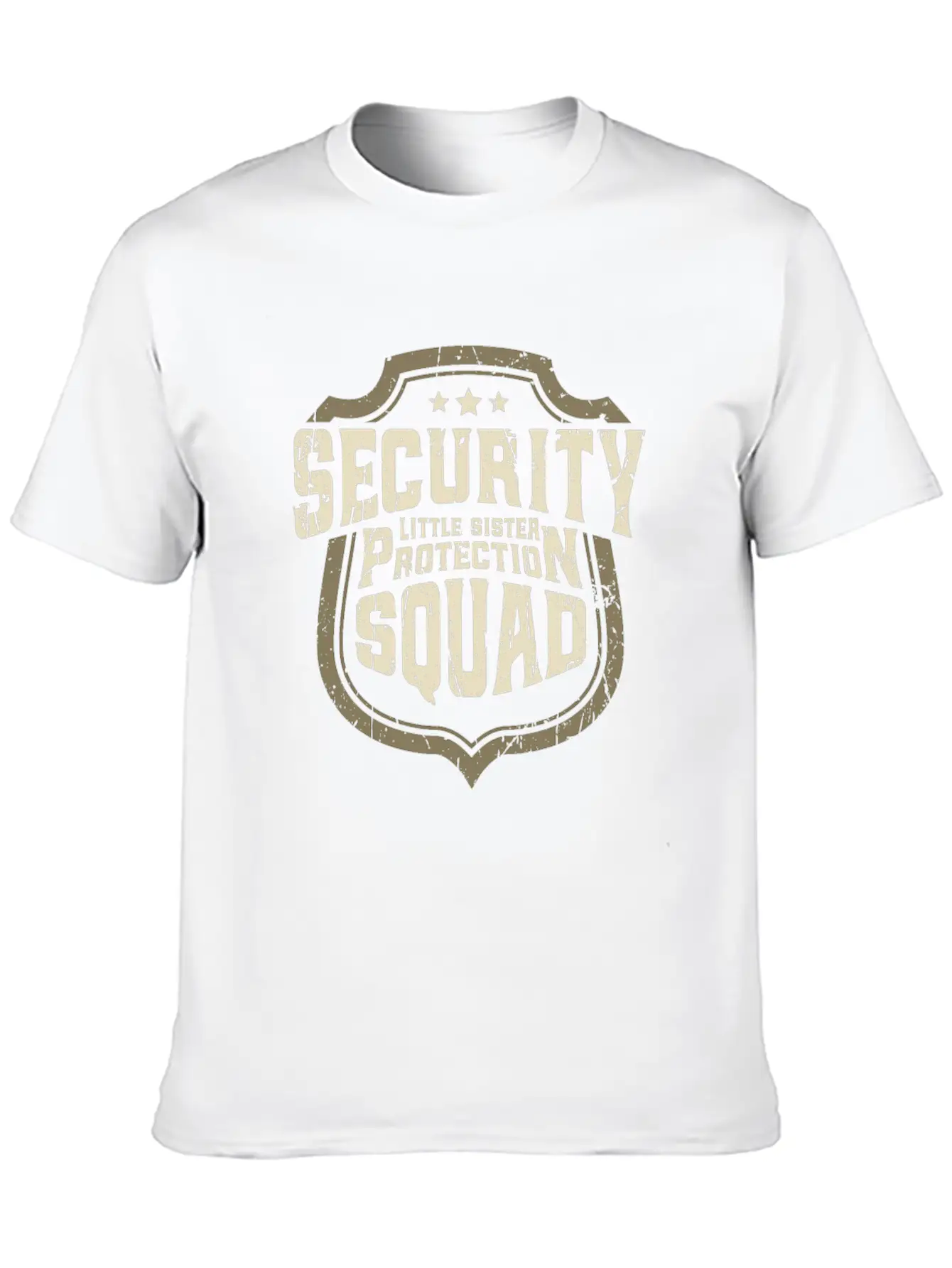 Security - Little Sister Protection Squad - Sister Breathable Soft Cotton T-Shirt – Timeless Casual Look
