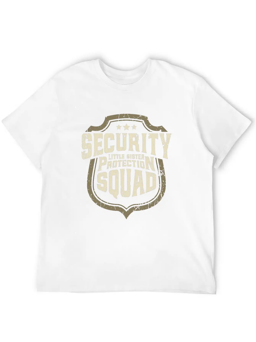 Security - Little Sister Protection Squad - Sister Breathable Soft Cotton T-Shirt – Timeless Casual Look